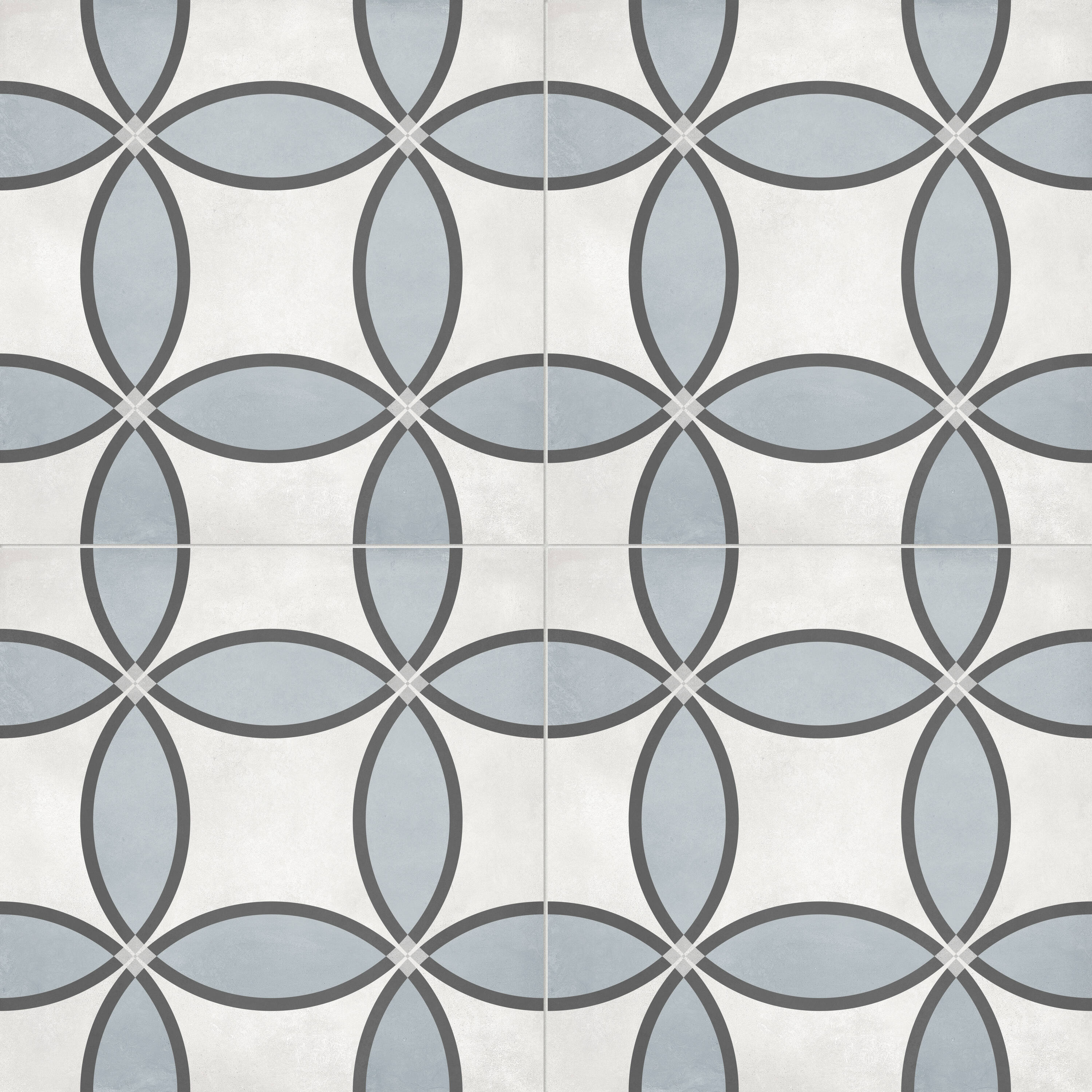 Satori Tide Zenith 8-in x 8-in Matte Porcelain Encaustic Multi-shaped ...