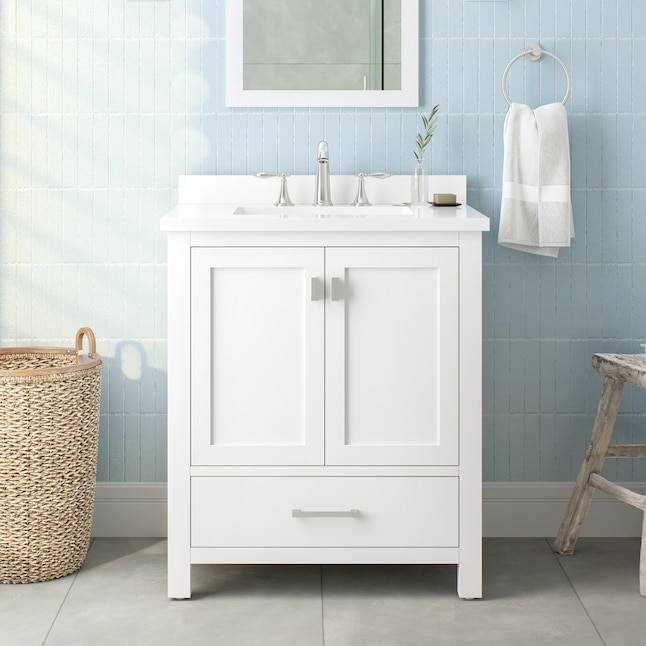 Allen Roth Ronald 30 In White, Allen And Roth Vanity 30