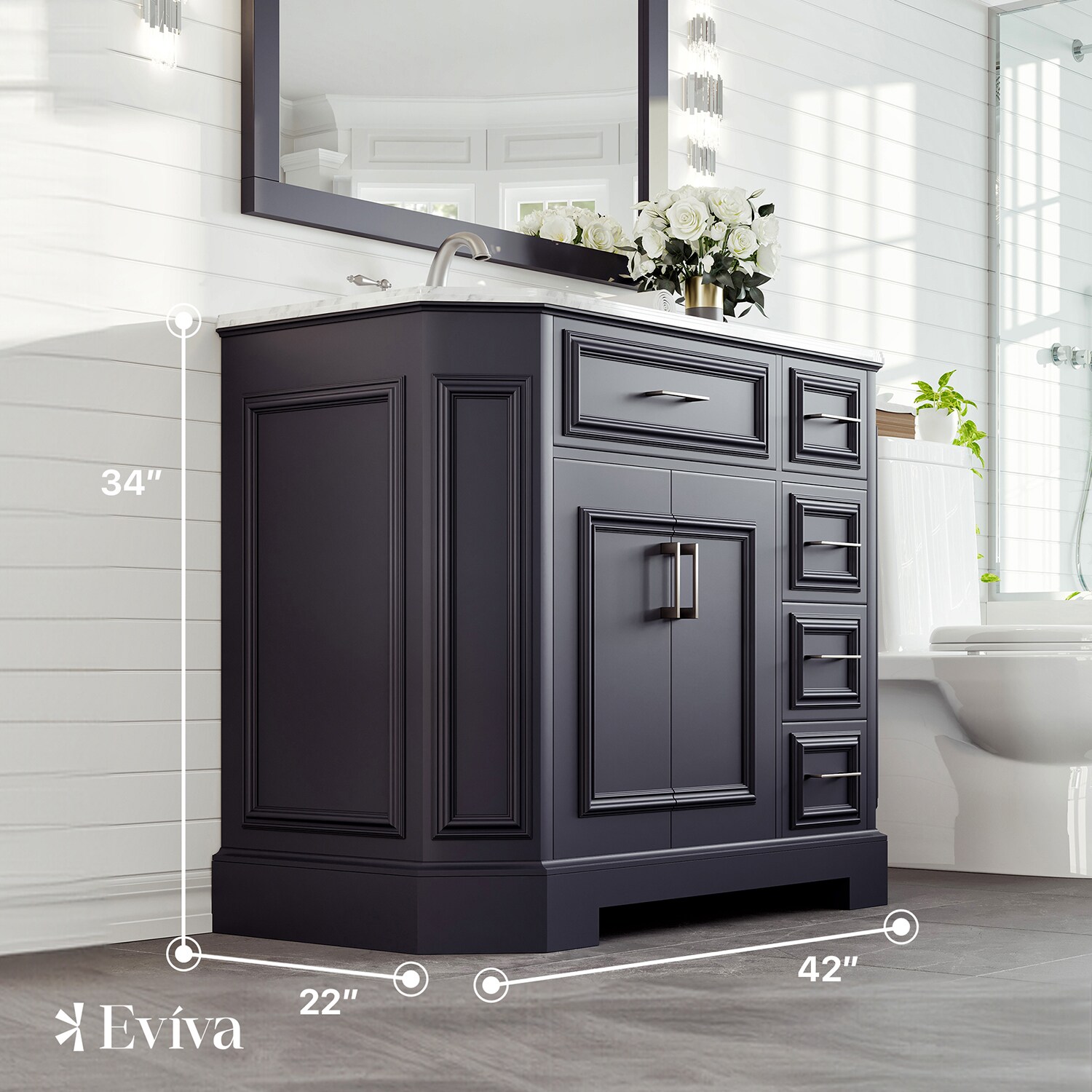 Eviva EVVN188-42DG Bath-Vanity-Combo - View #2