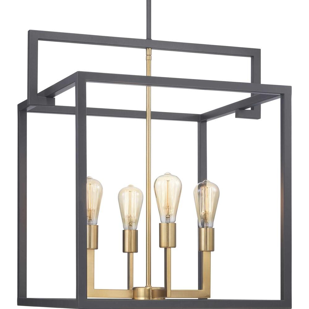 Progress Lighting Blakely 4-Light Black Modern/Contemporary Chandelier