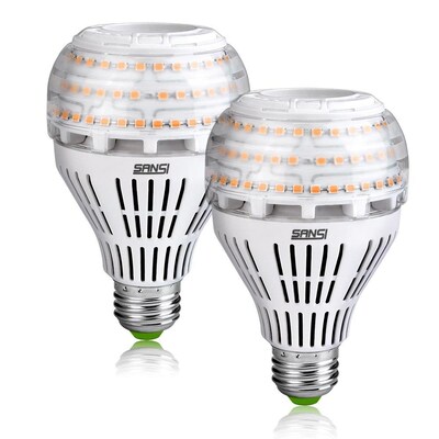 Used SANSI LED Dimmable Light Bulb 250W Equiv 3000K Warm E26 A21 3500lm 27W 2P