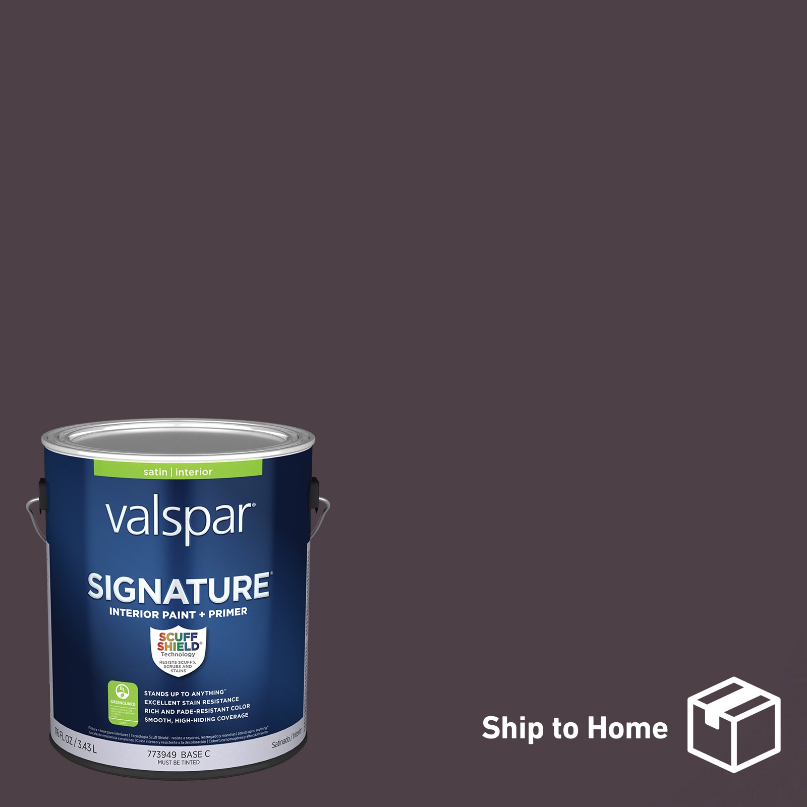 Valspar Signature Satin Plum Brown HGSW3401 Latex Interior Paint Paint + Primer ( 1-gallon )