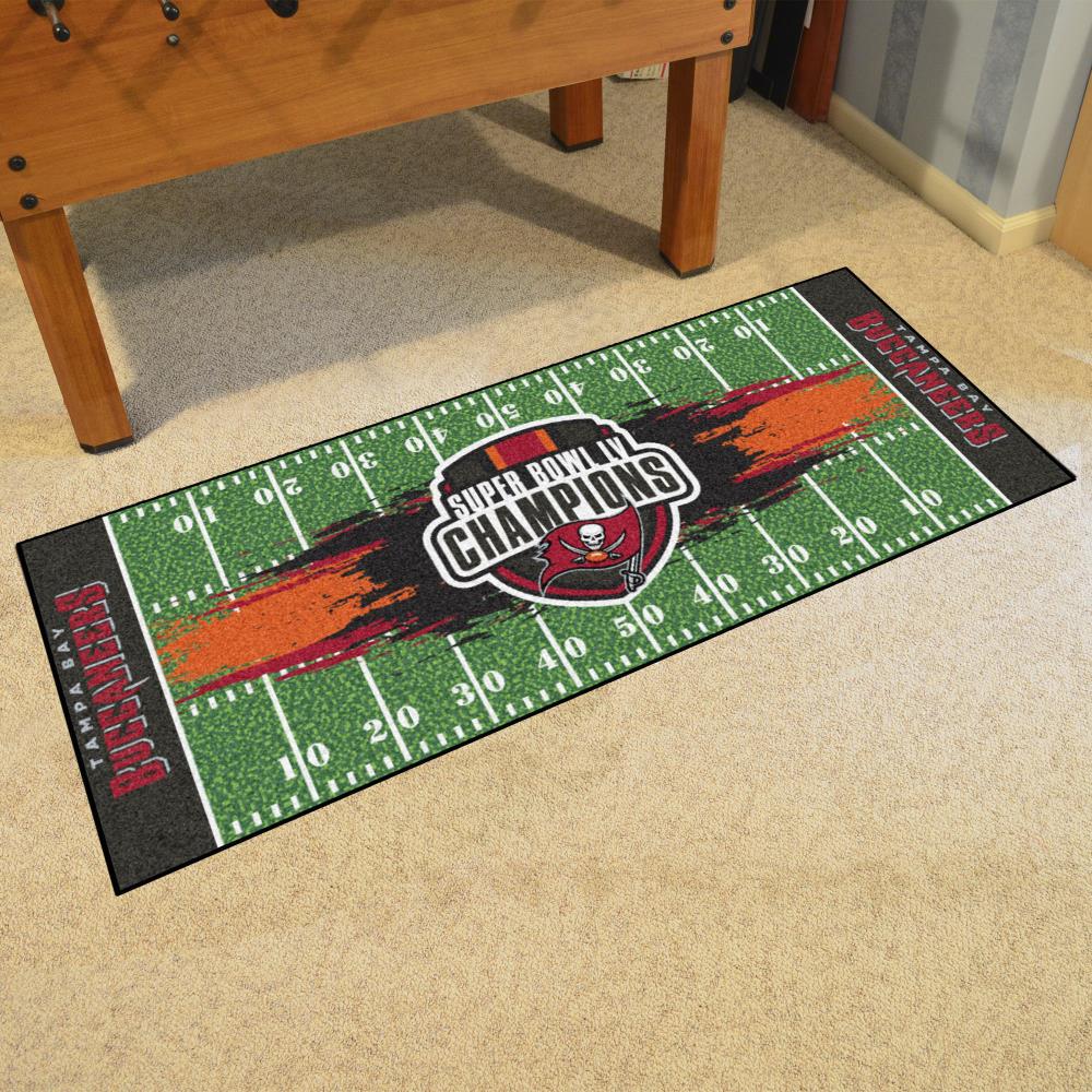 FANMATS NFL Ticket Runner 3 x 6 Green Indoor Solid Runner Rug in the Rugs  department at