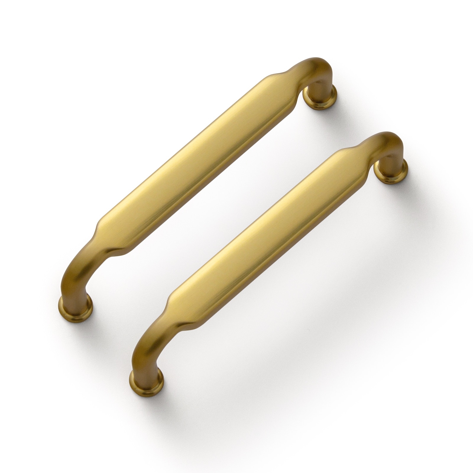 Miaokesen 2202LSJ-96 3-3/4-in , 96mm Center to Center Brushed Gold Novelty Handle 6 -Pack