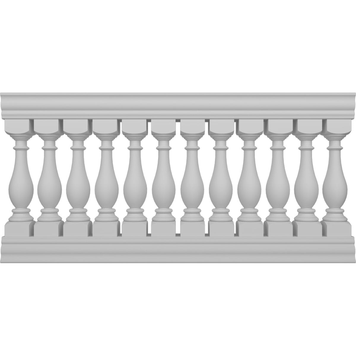 Ekena Millwork BALK38X072LGG FiberThane 6-Feet x 38-Inches Legacy Fiberglass Deck Rail Kit