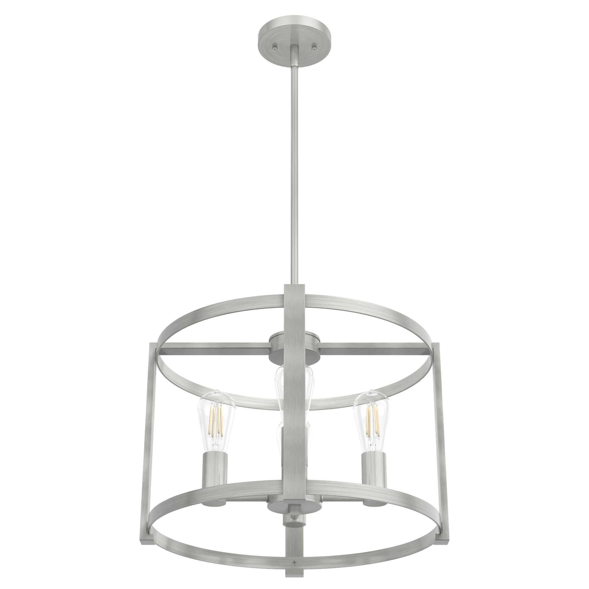 Hunter Astwood 4-Light Brushed Nickel Transitional LED Dry Rated ...