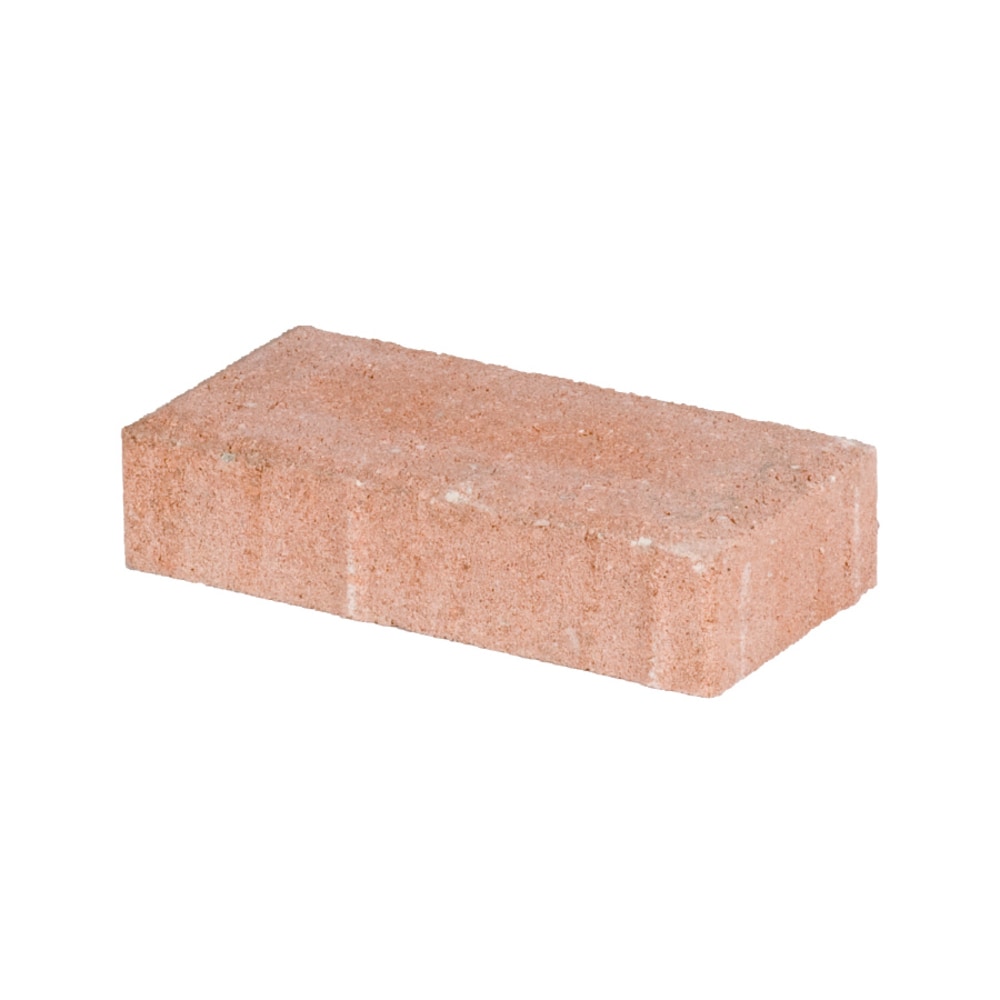  156309479 8-in L x 4-in W x 2-in H Rectangle Peach Concrete Paver