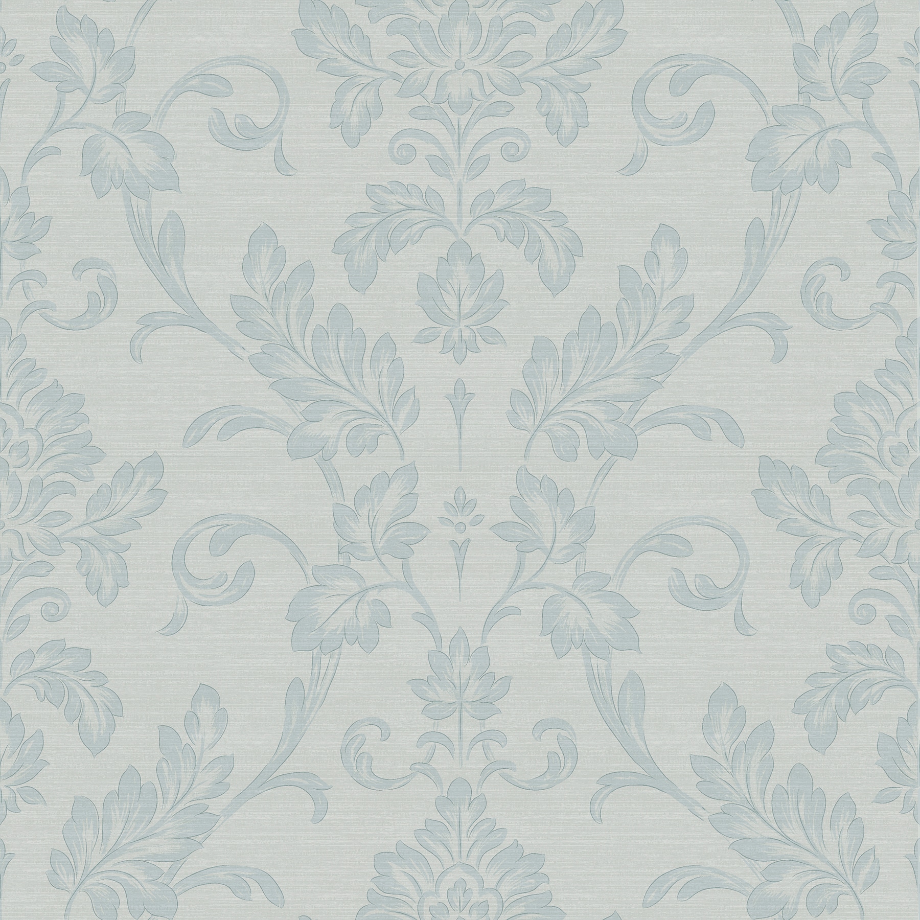 Sirpi 4058-24880 Italian Silk 57.5-Sq. Feet Blue Vinyl Textured Damask 3D Unpasted Wallpaper