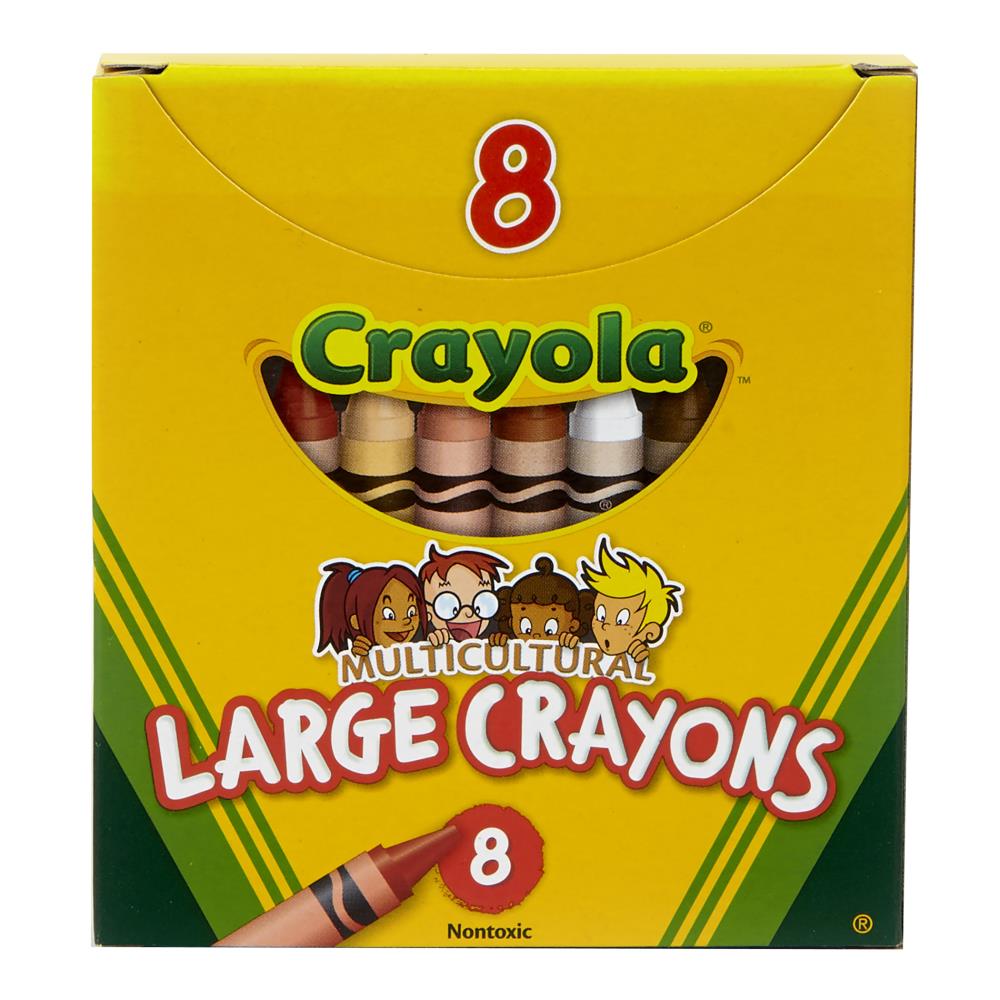 Crayola Large Crayons, Tuck Box, 8 Colors Per Box, 12 Boxes