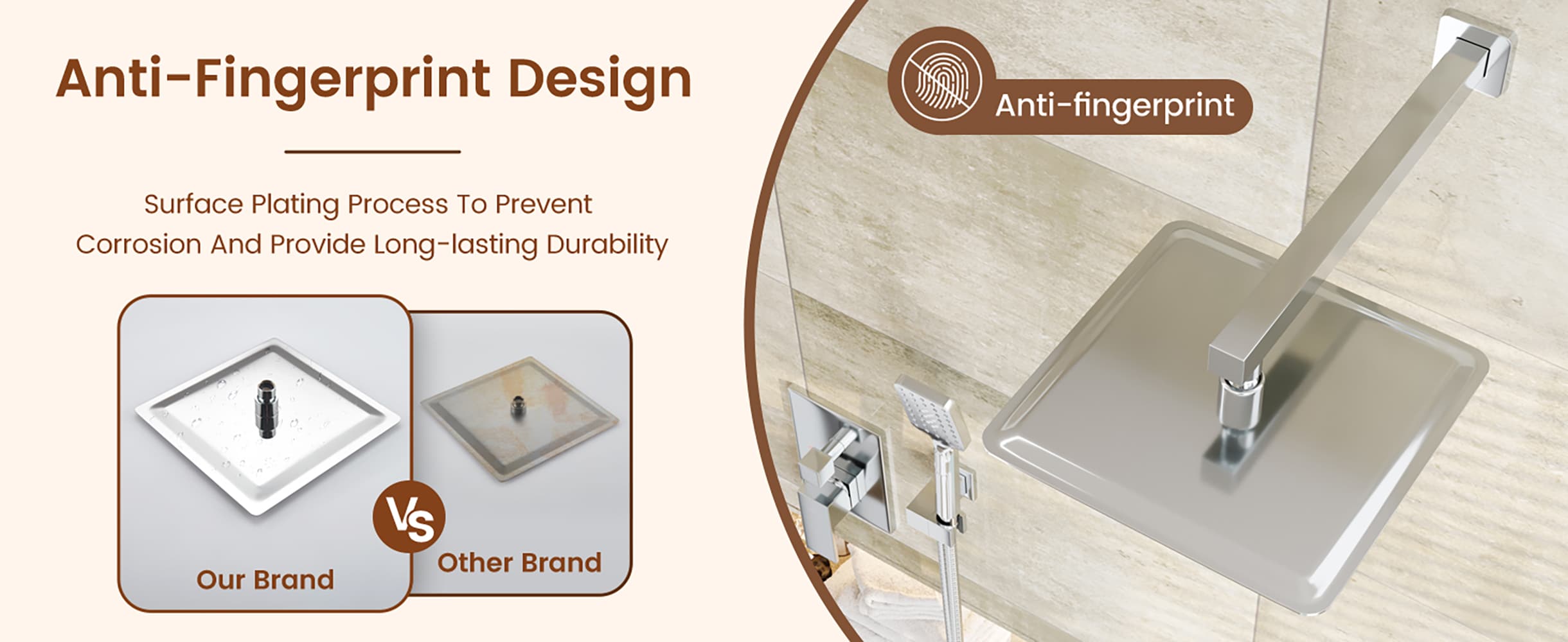 CASAINC WF-W98102CP-12 Showerhead-Bar-Panels - View #15