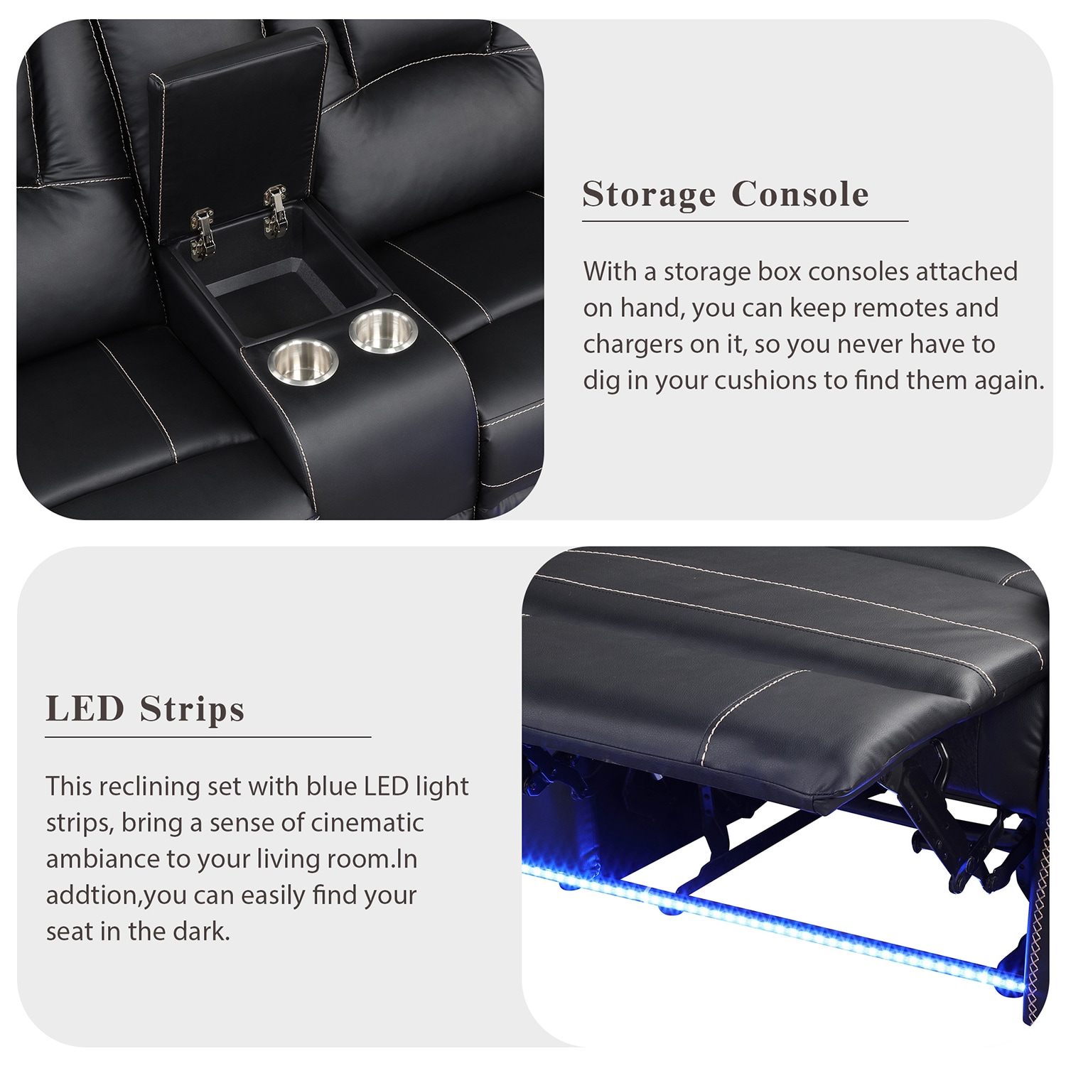 SINOFURN SYA020154GY Sofas-Loveseats - View #9
