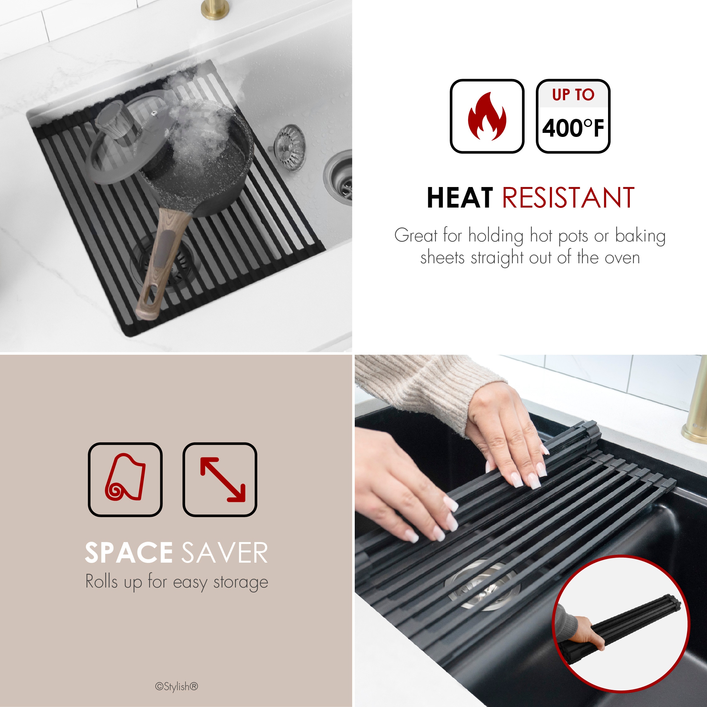 Stylish A-914BK Kitchen-Sink-Accessory-Kits - View #5