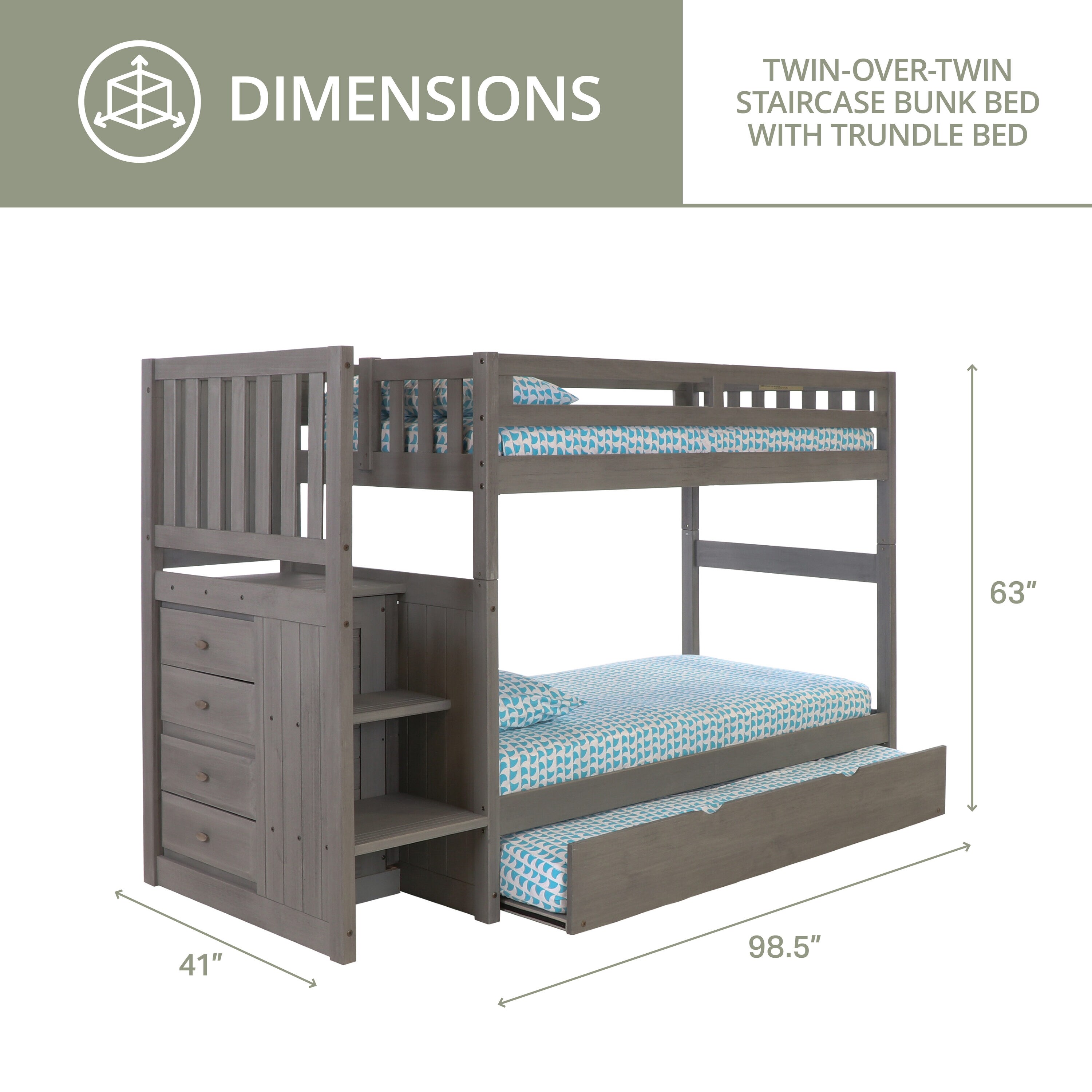 A Furniture Classics 83217TTTRU-22 Bunk-Beds - View #3