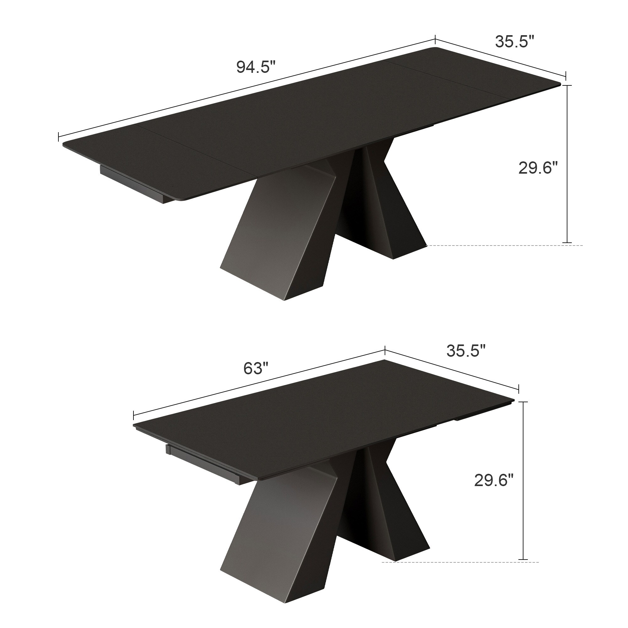 Oizaye DB-ORX-DT-2303DG Dining-Tables - View #6