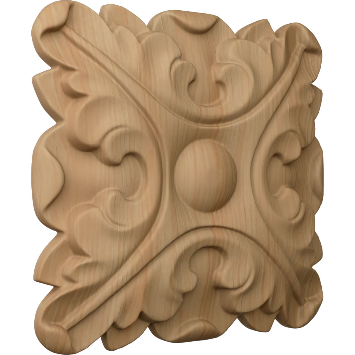 Alder Acanthus 2.75" Hand-Carved Architectural Rosette