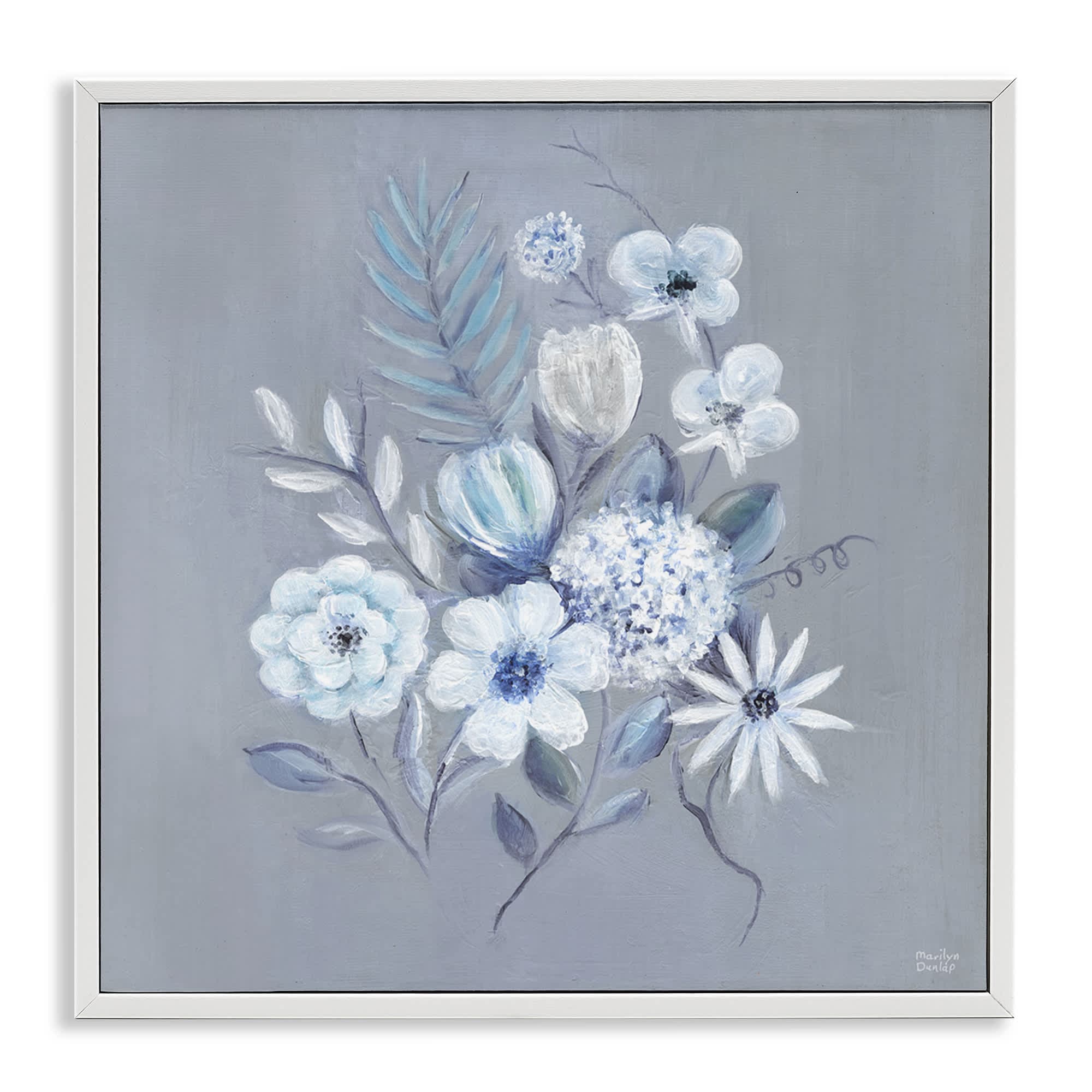 Stupell Industries BS-270-WFR-12X12 Mixed Flower Bundle White Framed Giclee Art By Marilyn Dunlap 12 x 12