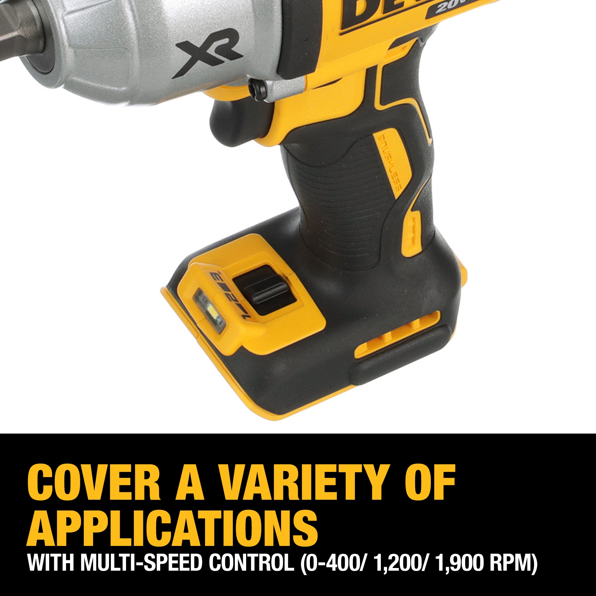 DEWALT XR Variable Speed Brushless 1/2-in Drive Cordless Impact Wrench  (Bare Tool) in the Impact Wrenches department at