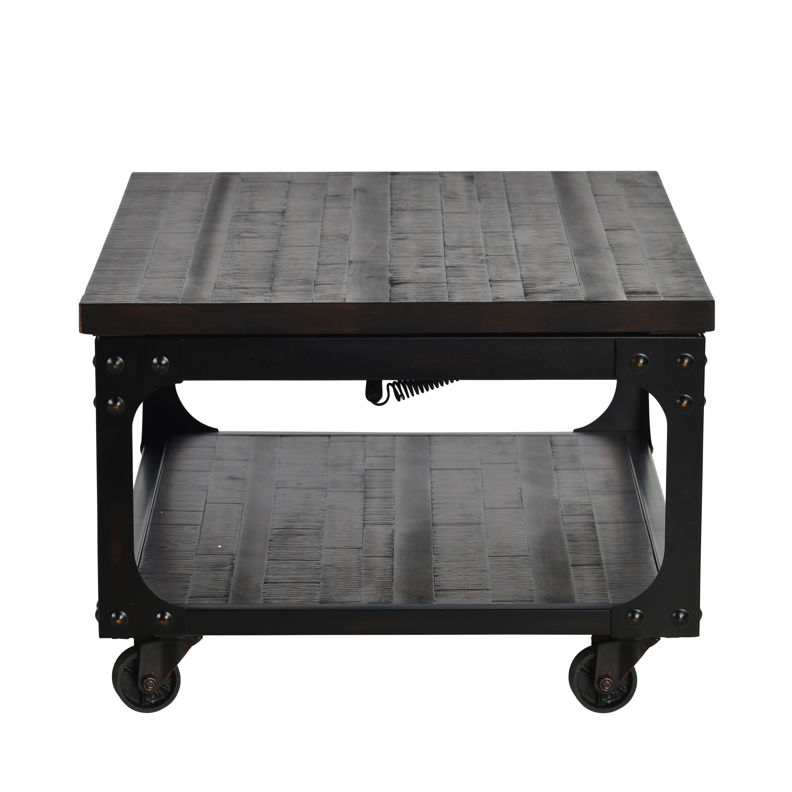 Rustic Tobacco 48" Wood Lift-Top Coffee Table with Storage