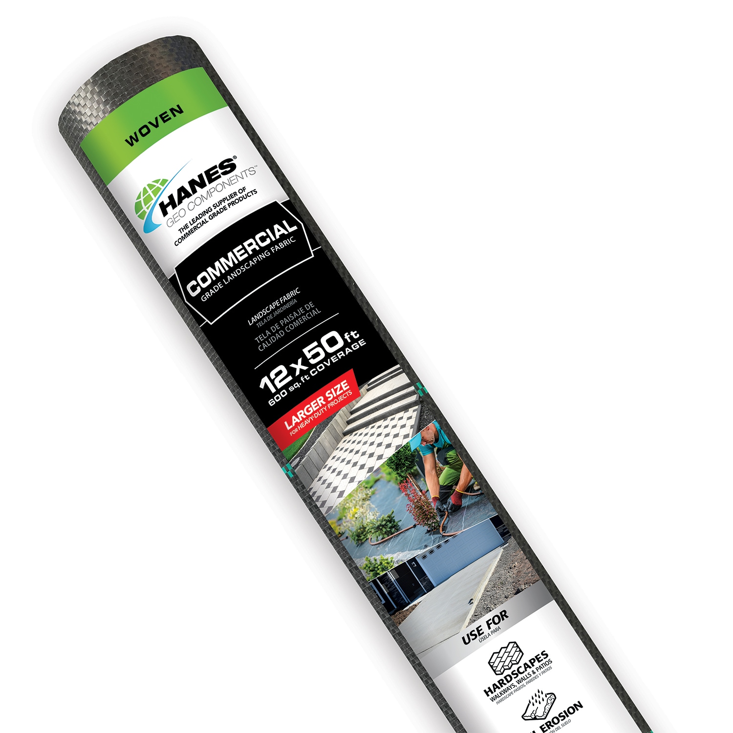 Hanes Geo Components 50-ft X 12-ft Professional Weed Barrier Landscape ...