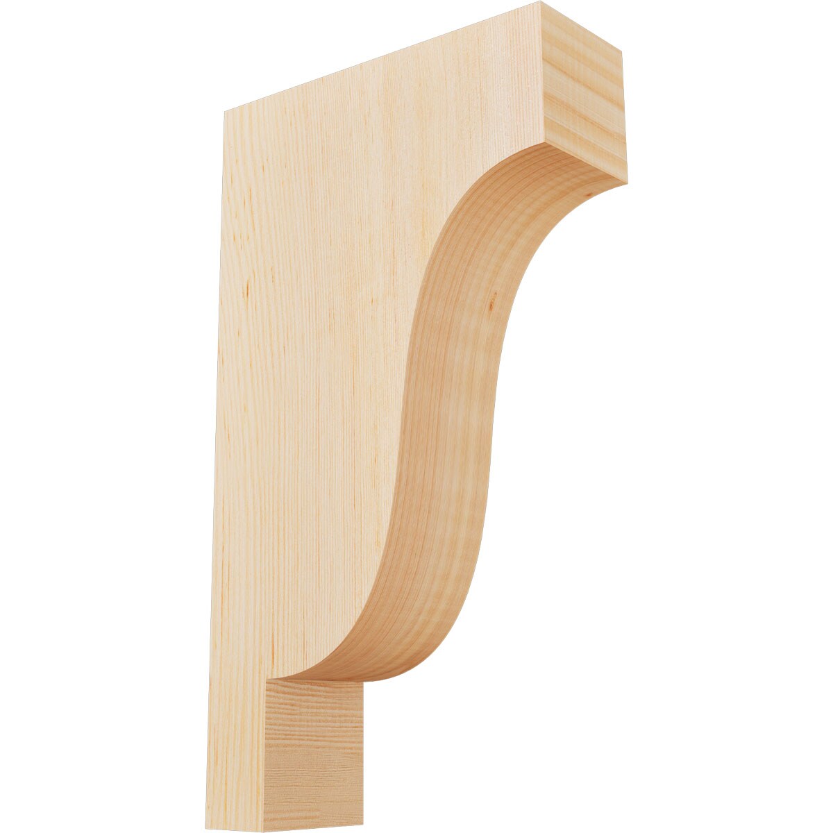 Ekena Millwork COR04X10X18NEW00SDF 3-1/2-in x 10-in x 18-in Newport Unfinished Douglas fir Wood Paintable/Stainable Corbel