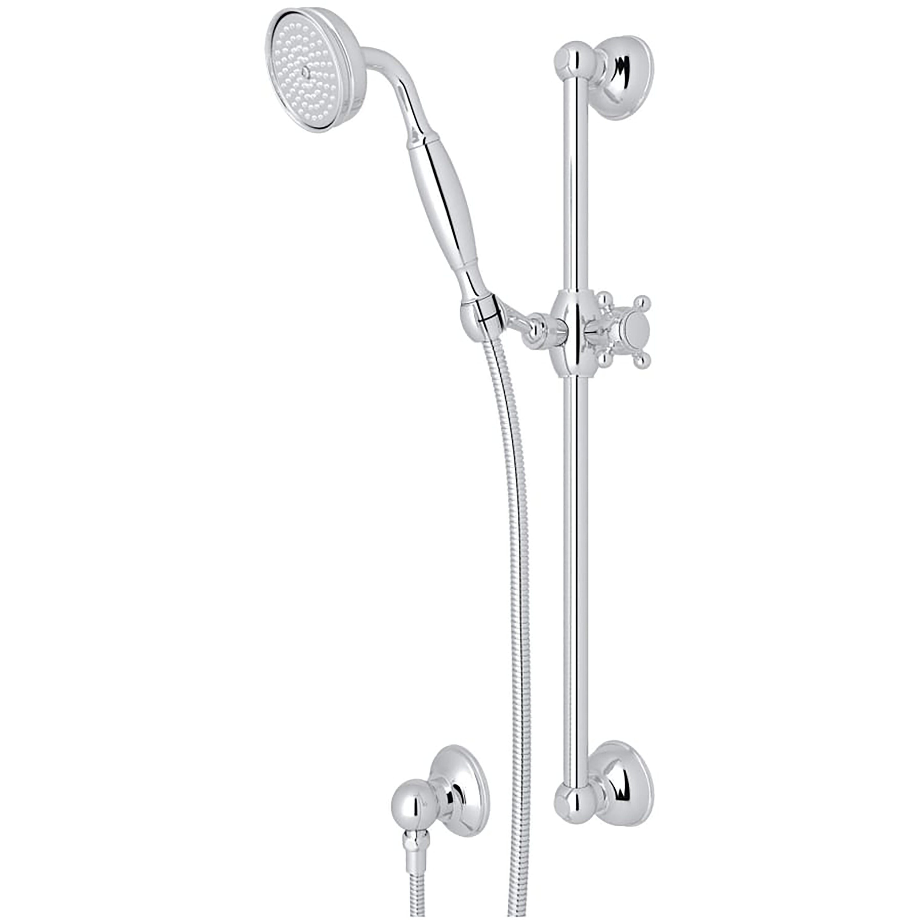 Rohl 1301EAPC Spa Shower Polished Chrome Sold separately Single function 6-in Round Shower Faucet