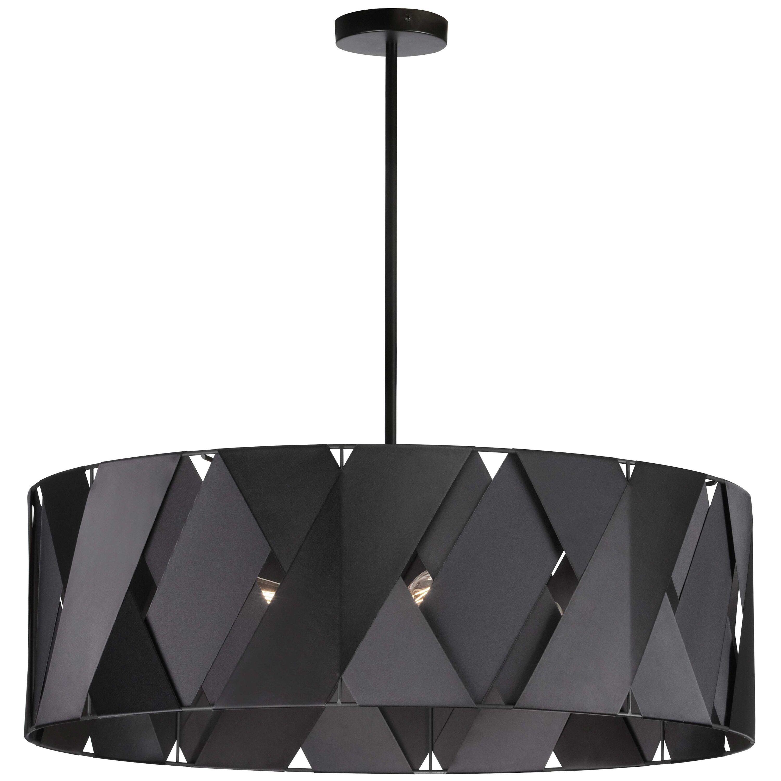 Dainolite CDO2-304C-MB-BK Cardano 4 -Light Matte Black Transitional For Use in Bathrooms, Bedrooms, Dining Rooms, Foyers, Kitchens, Living Rooms Chandelier