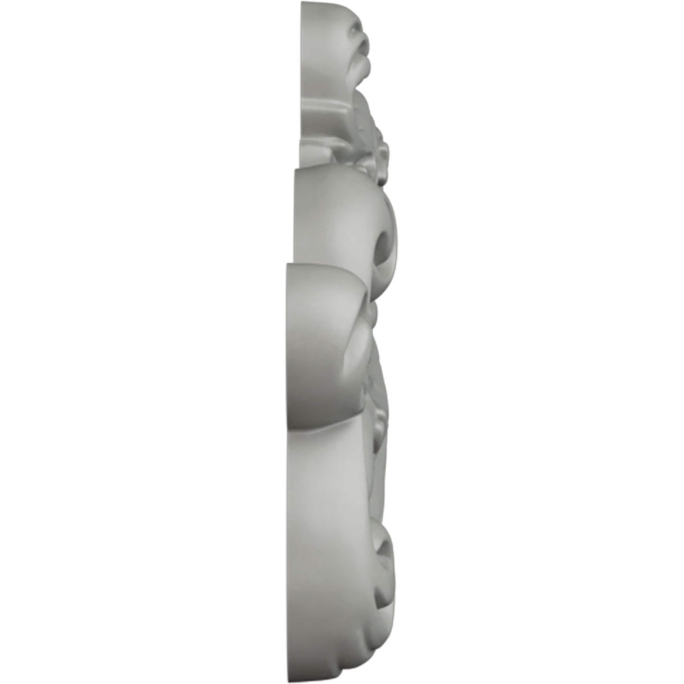 Primed Architectural Polyurethane Crown Scroll Onlay, Right