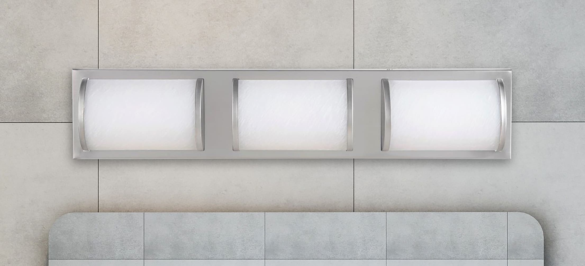 allen + roth VBL18-3BNK Kinsley 22-in 3 -Light Brushed Nickel Integrated LED Modern/contemporary Vanity light bar