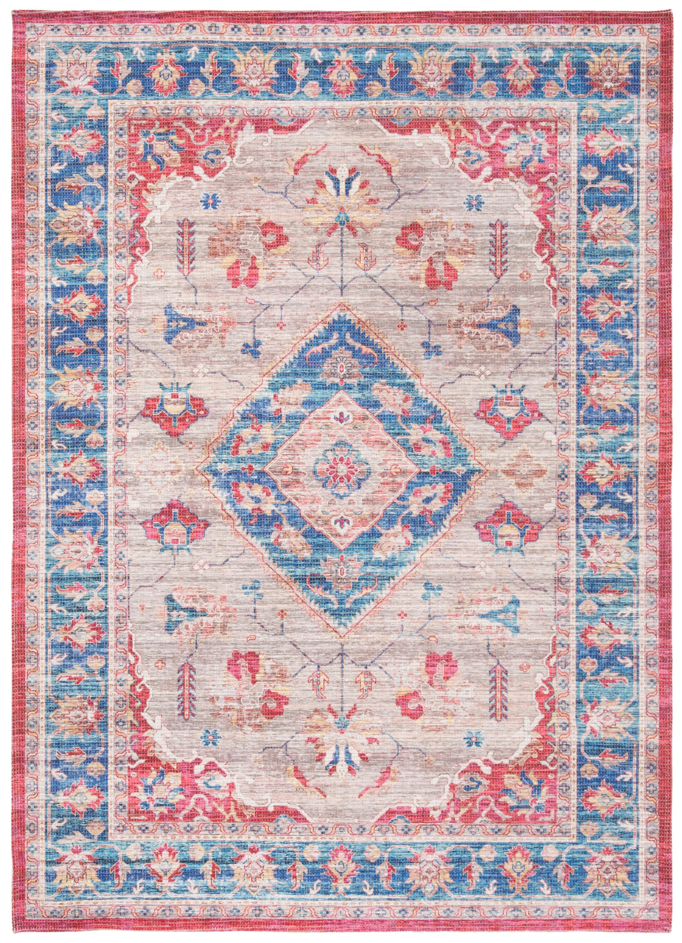 Saffron Kepul Ivory Chenille 4' x 6' Transitional Area Rug