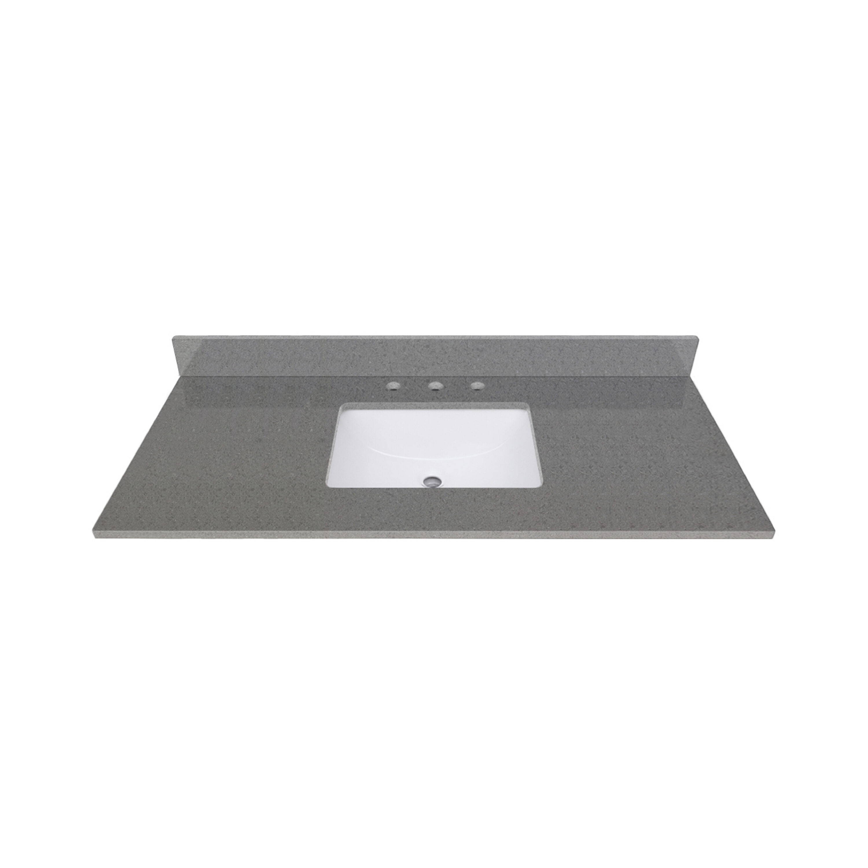 Avanity QUT43CO-RS 43-in x 22-in Contrail Matte Quartz Undermount Single sink 3-Hole Bathroom Vanity Top