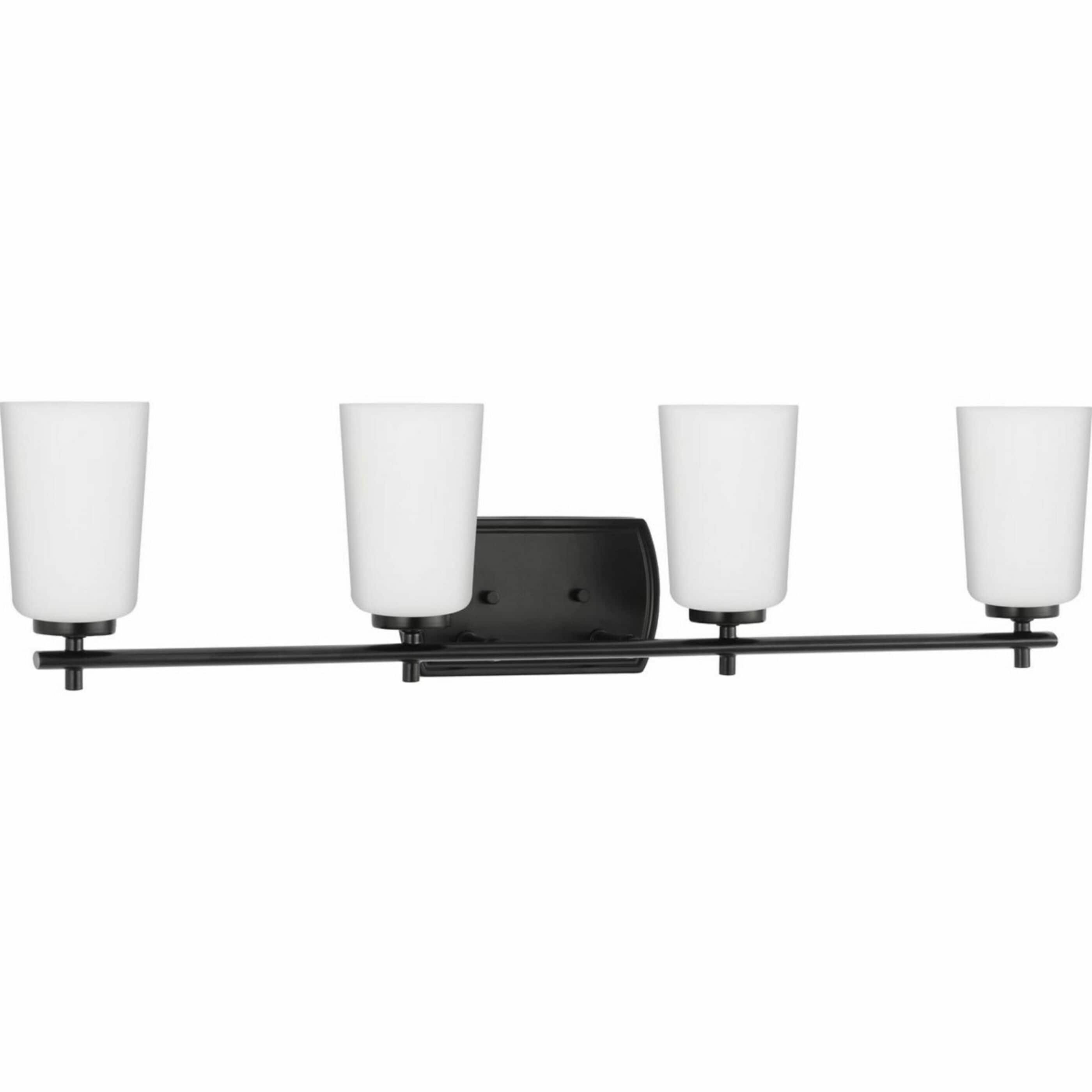 Progress Lighting P300468-31M Adley 32-in 4 -Light Matte Black Transitional Vanity light