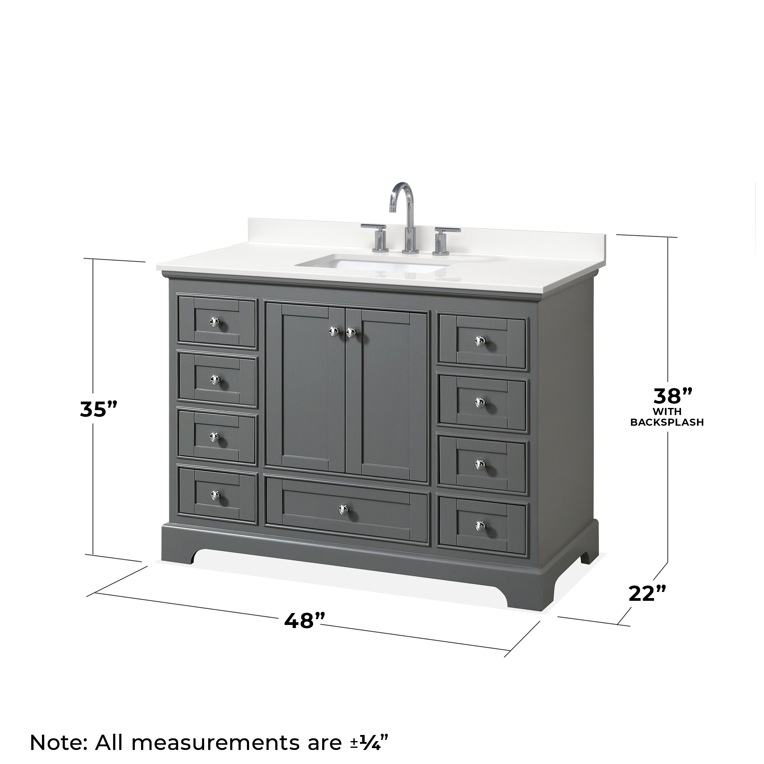 Wyndham Collection WCS202048SKGWQUS3MXX Bath-Vanity-Combo - View #4