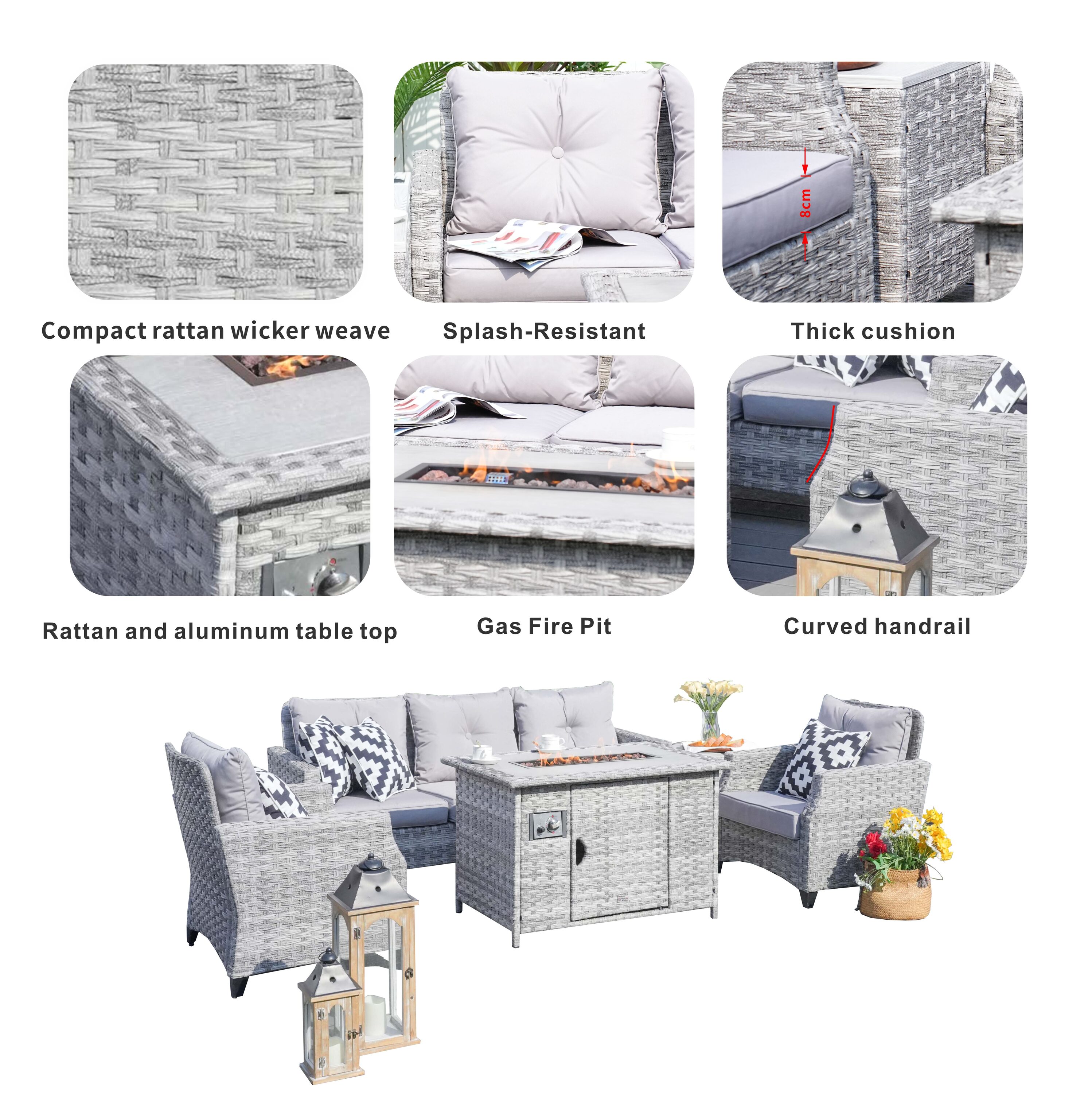 Direct Wicker DWF1802H Patio-Conversation-Sets - View #12