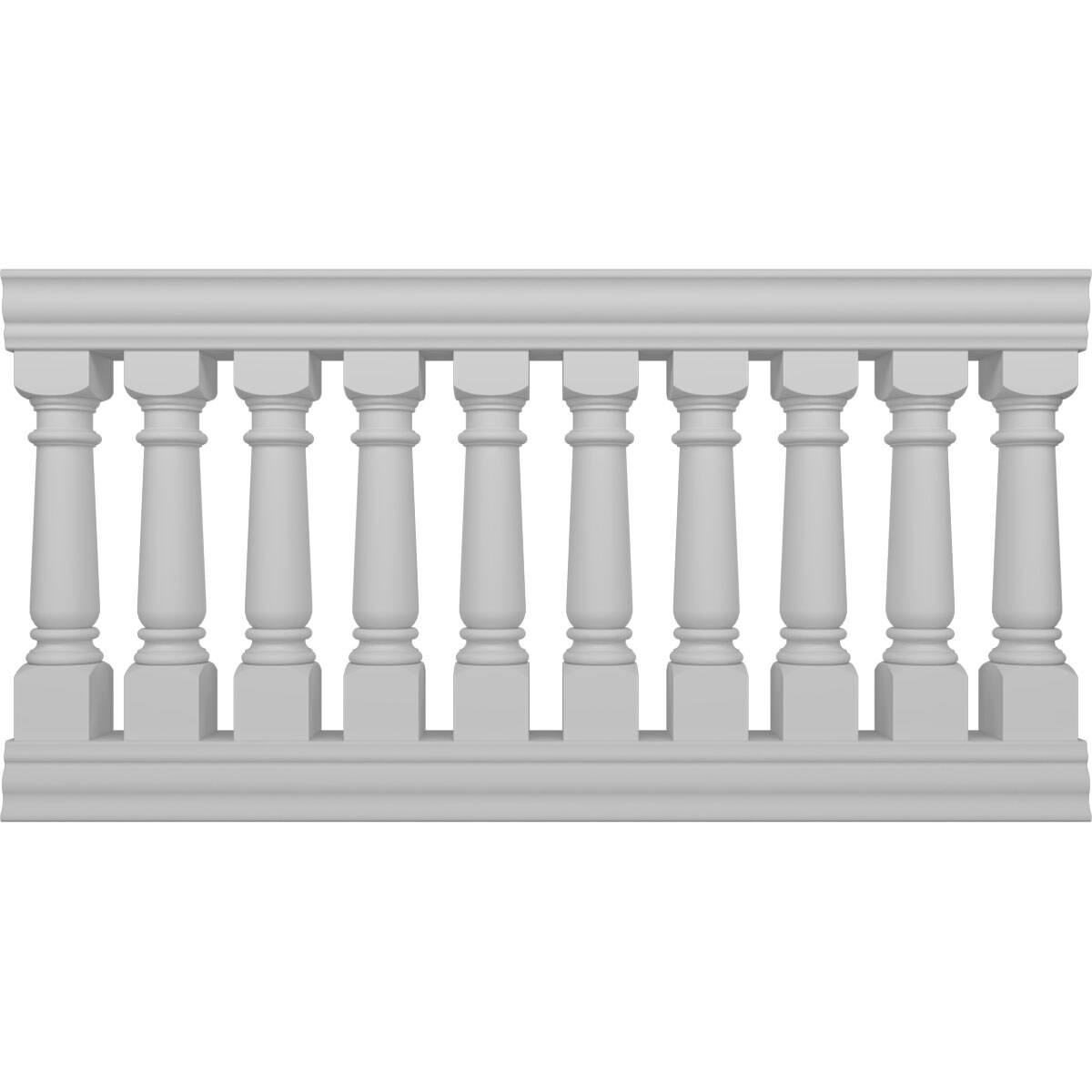 Ekena Millwork BALK40X072WED FiberThane 6-Feet x 40-Inches Wellington Fiberglass Deck Rail Kit