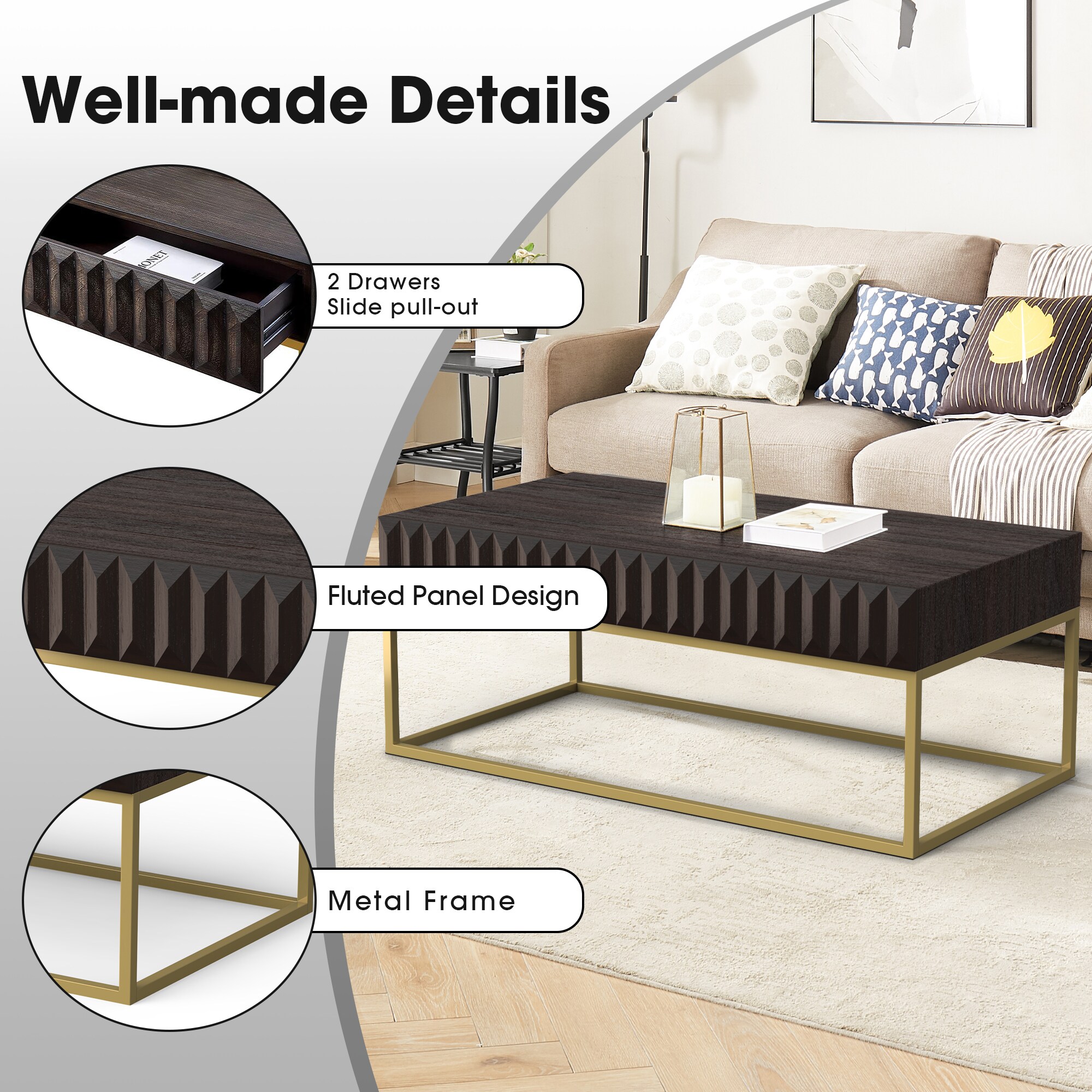 Matrix Decor MDCM4545WN-C Coffee-Tables - View #5