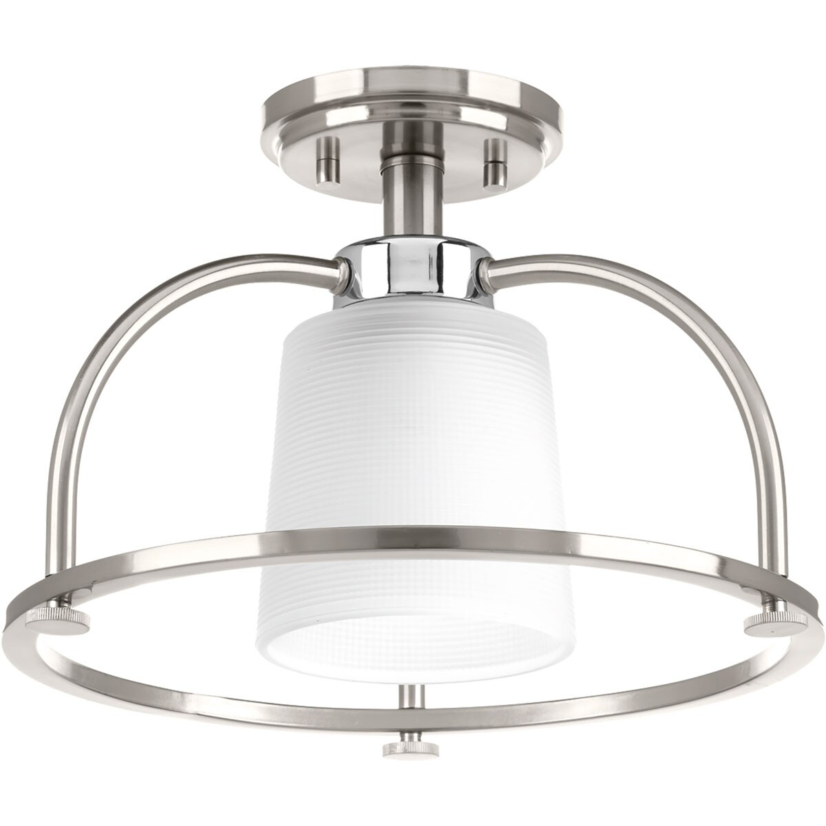 Progress Lighting P350032-009 West Village 1-Light Brushed Nickel Semi-Flush mount light