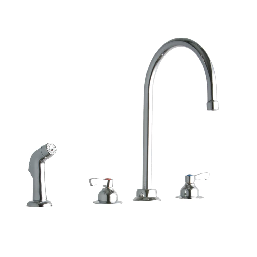 Elkay Chrome Double Handle High-arc Commercial Kitchen Faucet in the Kitchen  Faucets department at