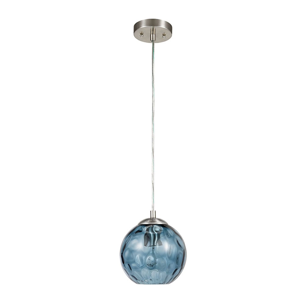 Catalina Brushed Nickel Modern/Contemporary Globe Mini Hanging Pendant ...