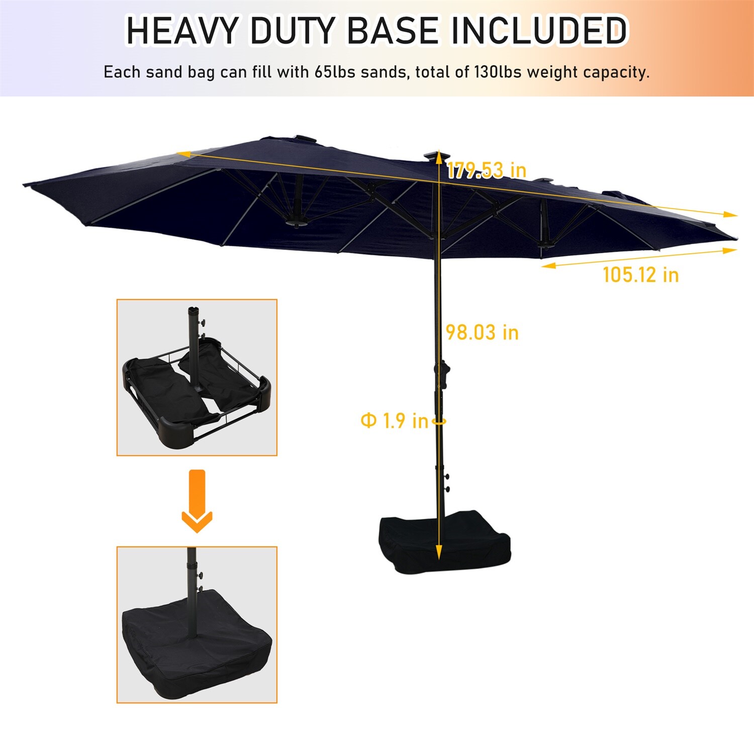 Mondawe MOGKBXL-BNV Umbrellas-2 - View #5