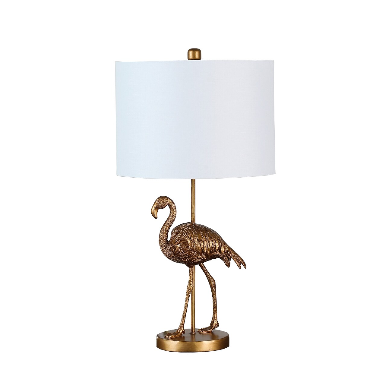 Haalbaar Eigen klink HomeRoots 26 inch Antiqued Gold Resin Flamingo Table Lamp in the Table Lamps  department at Lowes.com