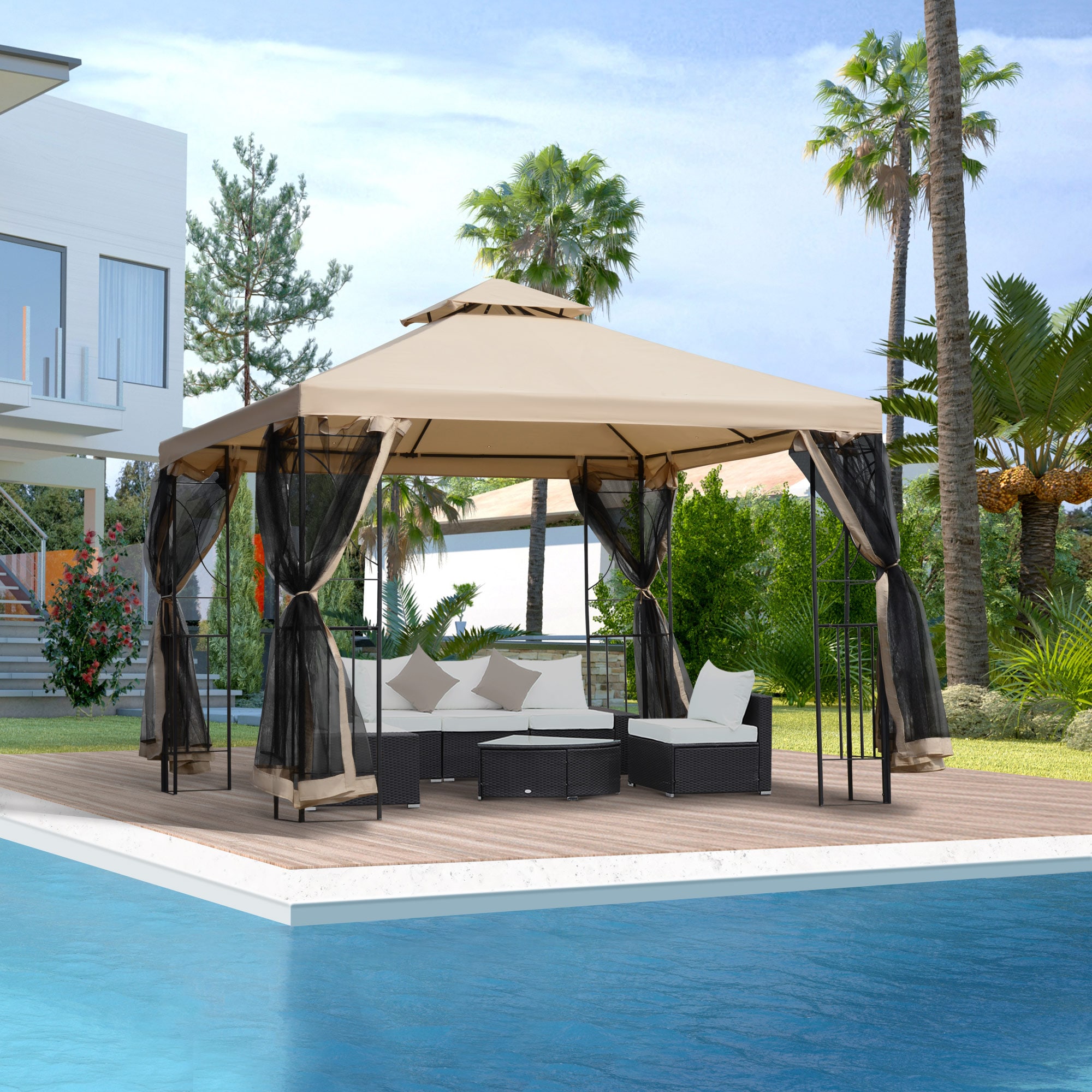 Mondawe MD-AB74253 Wood-Resin-Gazebos - View #2