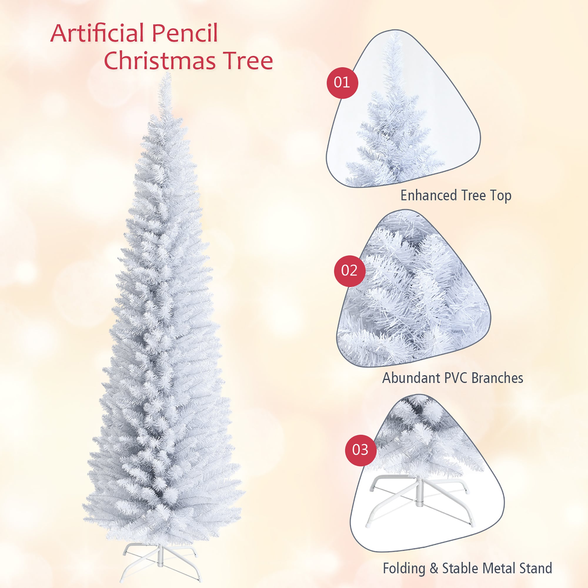 Costway CM23612 Artificial-Christmas-Trees - View #3