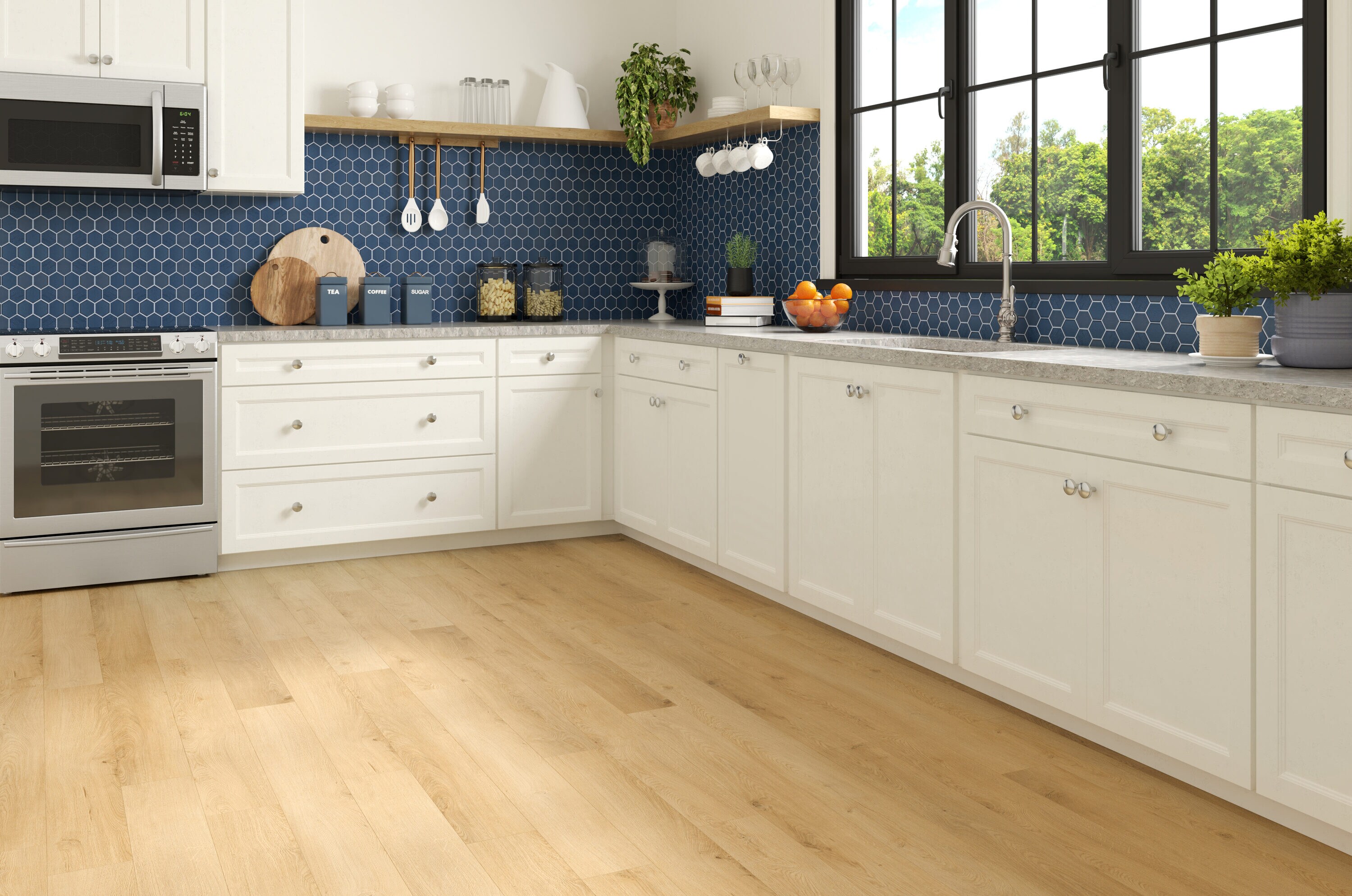Style Selections Flax Oak Brown 6-mil x 6-in W x 48-in L Waterproof Interlocking Luxury Vinyl Plank Flooring (23.278-sq ft/ Carton)