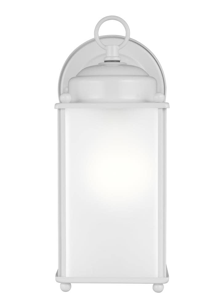 Generation Lighting 8593001EN3-15 New Castle 1 -Light 10.25-in H White Hardwired Outdoor Wall Light