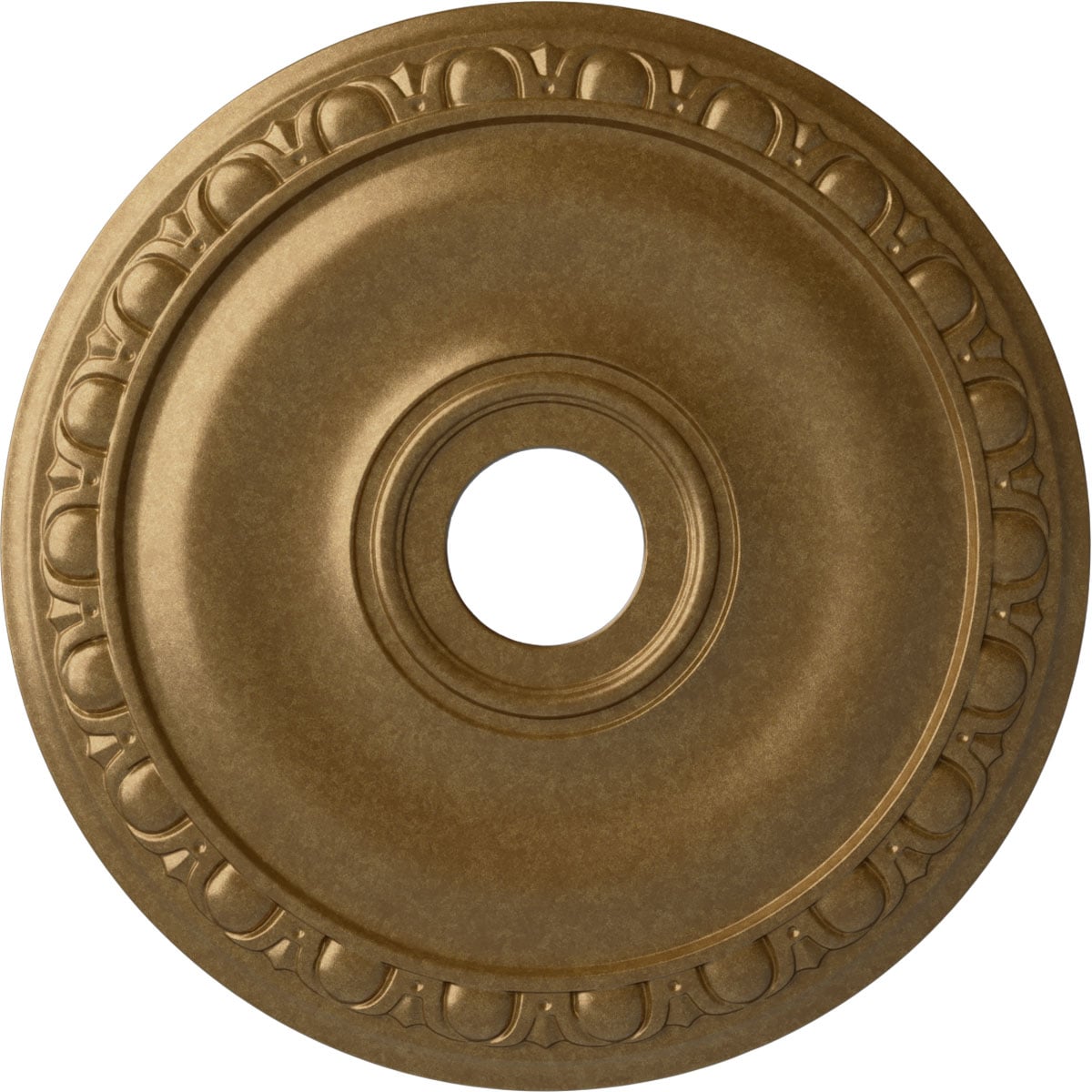 Ekena Millwork CM20JAPAS Jackson 20-in W x 20-in L Painted Pale Gold Polyurethane Whole Ceiling Medallion