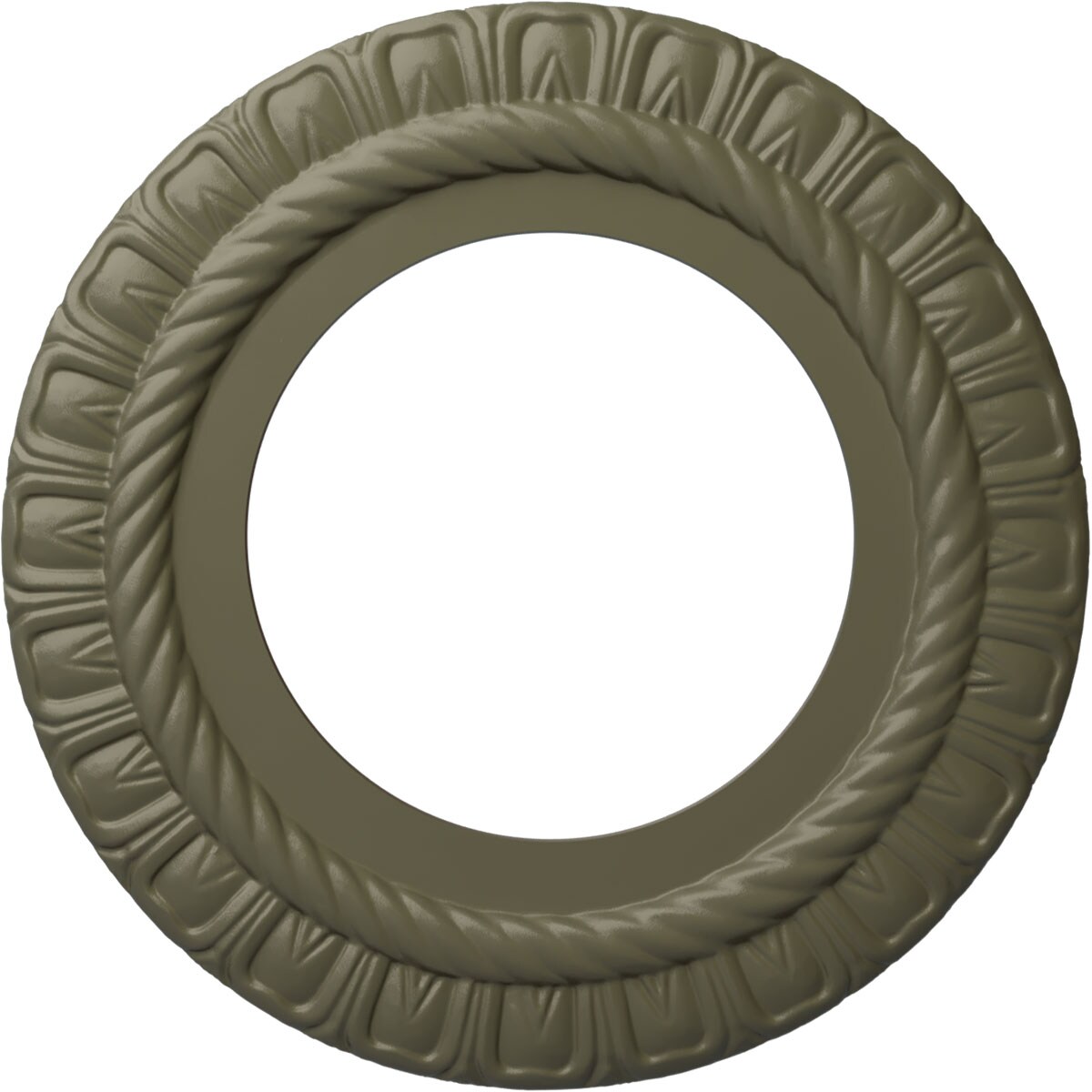 Ekena Millwork CM10CLSSF Claremont 10.625-in W x 10.625-in L Painted Spartan Stone Polyurethane Whole Ceiling Medallion
