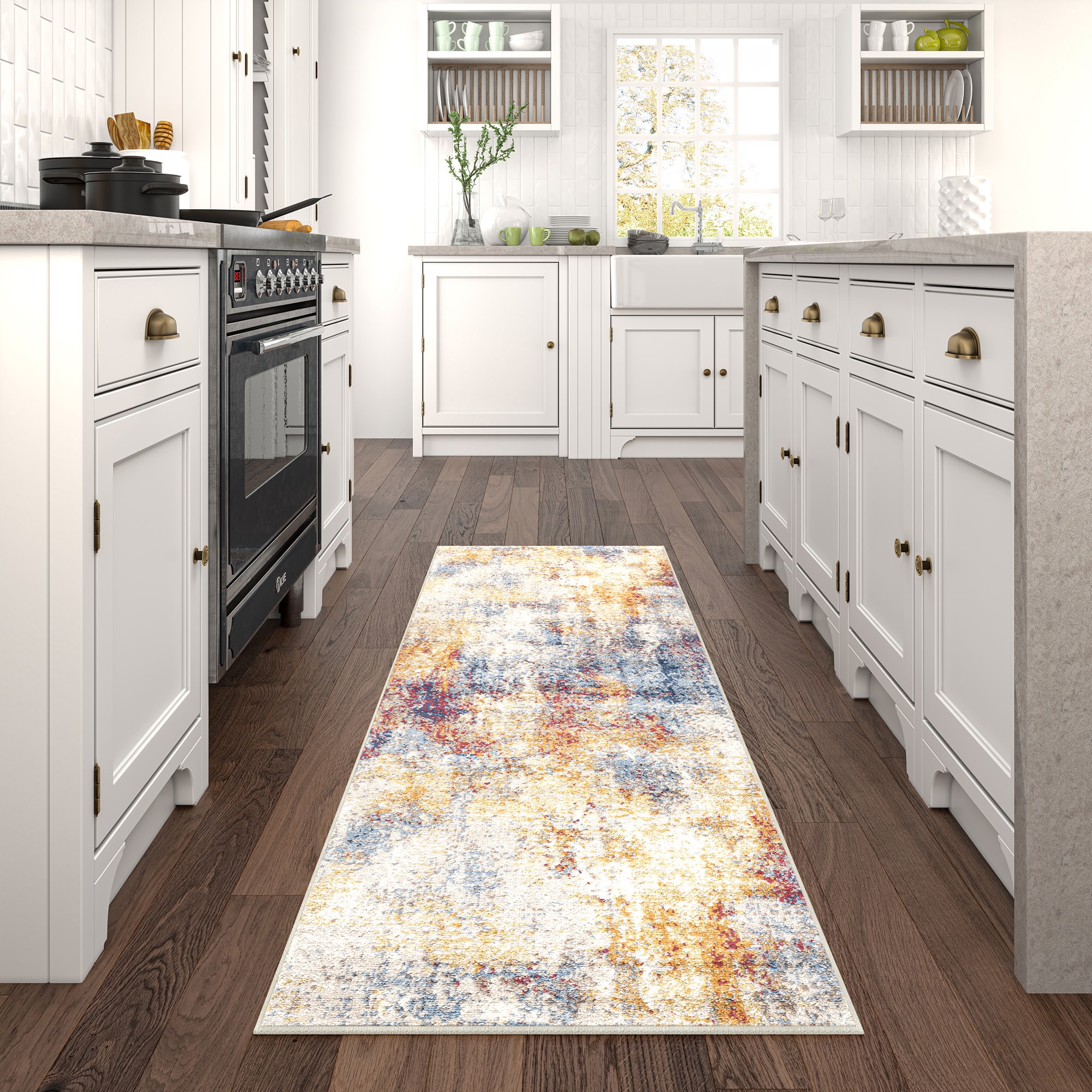 Tayse CHL1301 2X8 Chelsea 2 x 8 (ft) Loomed Polypropylene Multi Rectangular Indoor Runner rug
