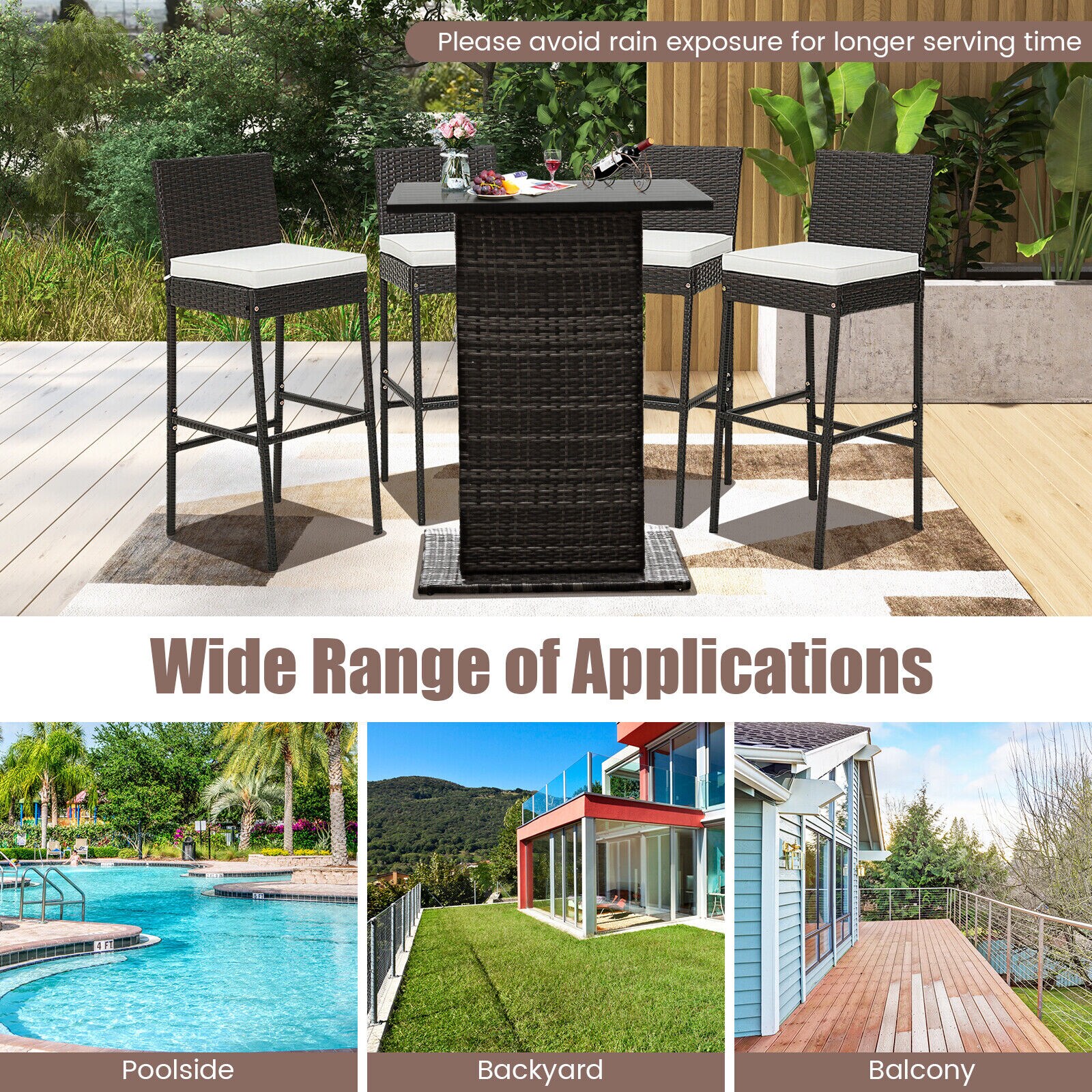 Forclover HYFE-10462CF-2 Patio-Chairs - View #2