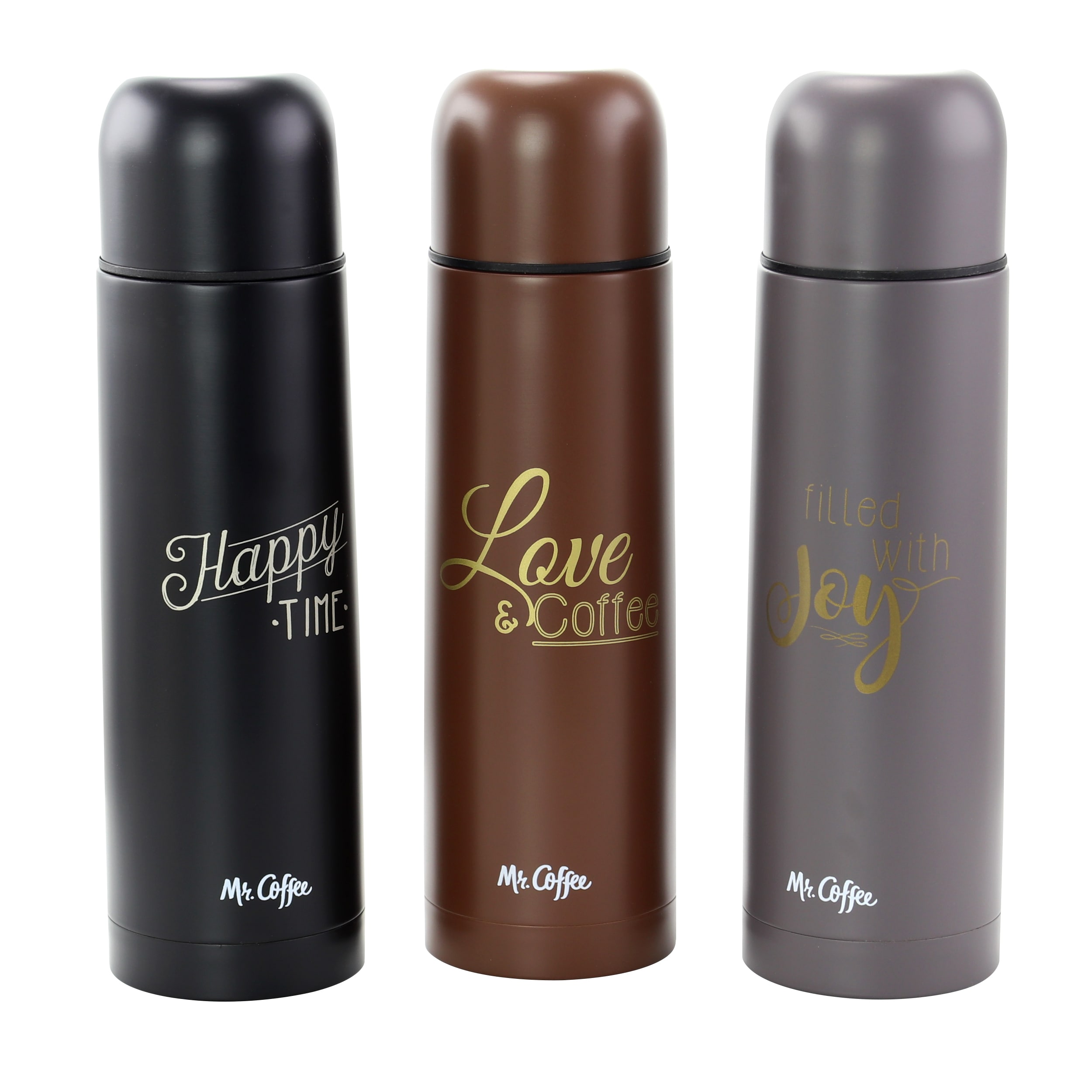 Glass Water Bottles with Stainless Steel filler,16 oz,3 Pcs Set
