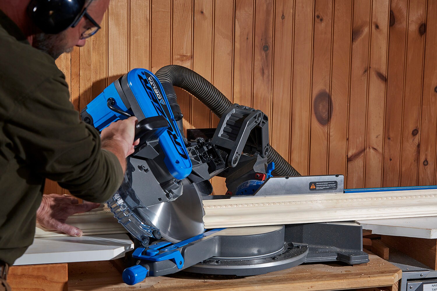 12 In. Dual Bevel Sliding Cruzer Miter Saw DELTA Cruzer 12-in 15-Amp Dual Bevel Sliding Folding Compound Corded